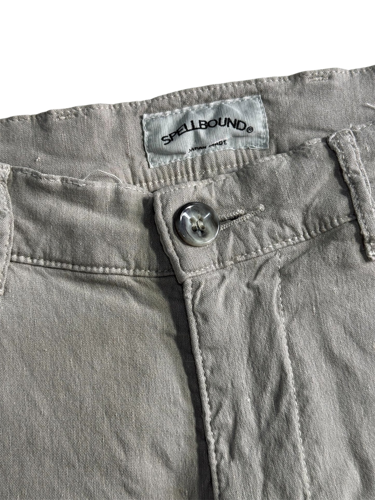 Spellbound Japan Linen Rayon Work Pants Faded Grey