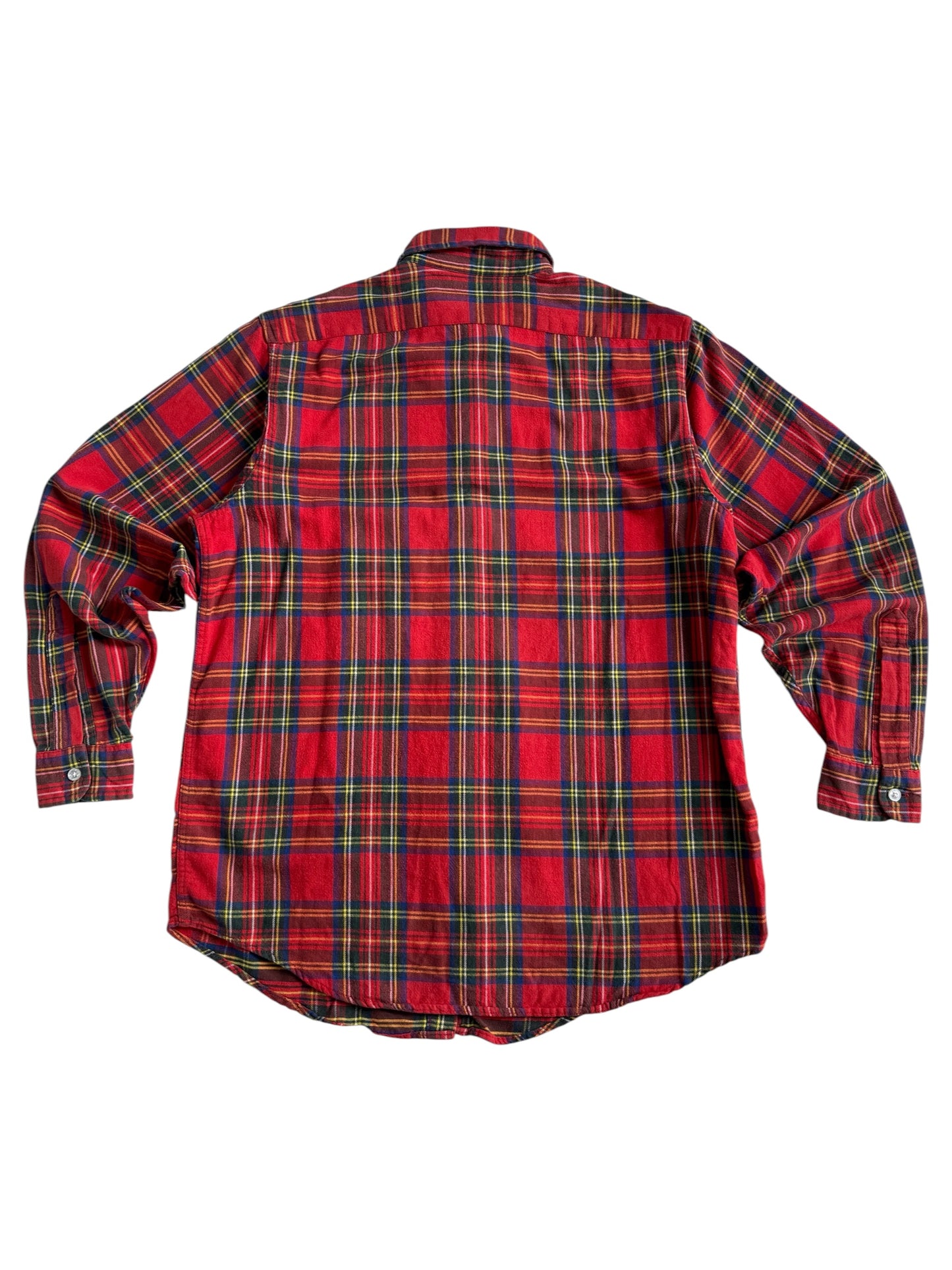 Vintage LL Bean Made in USA Red Tartan Flannel Shirt