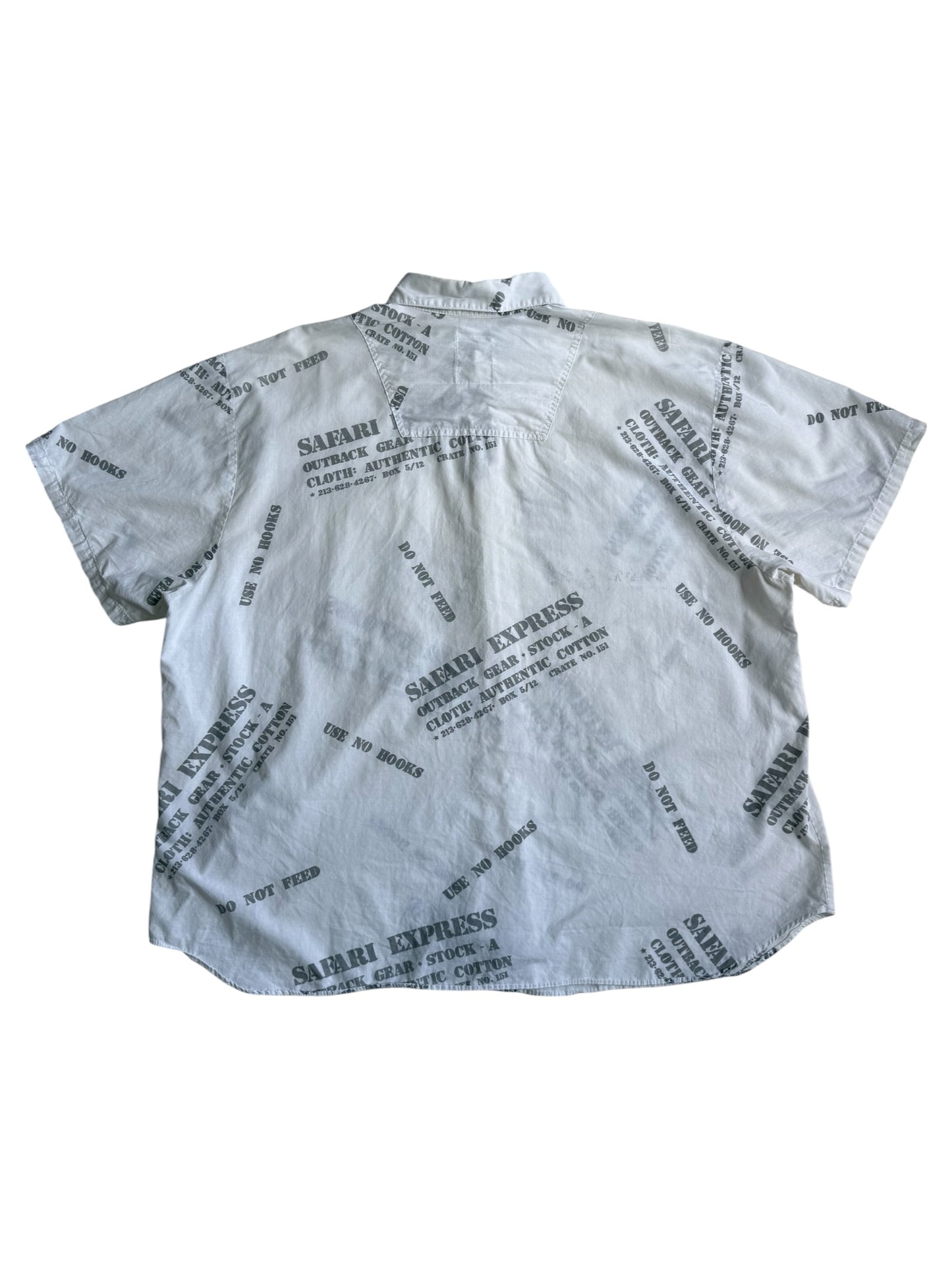 Vintage Safari Express All Over Print Oversized Shirt Made In Usa
