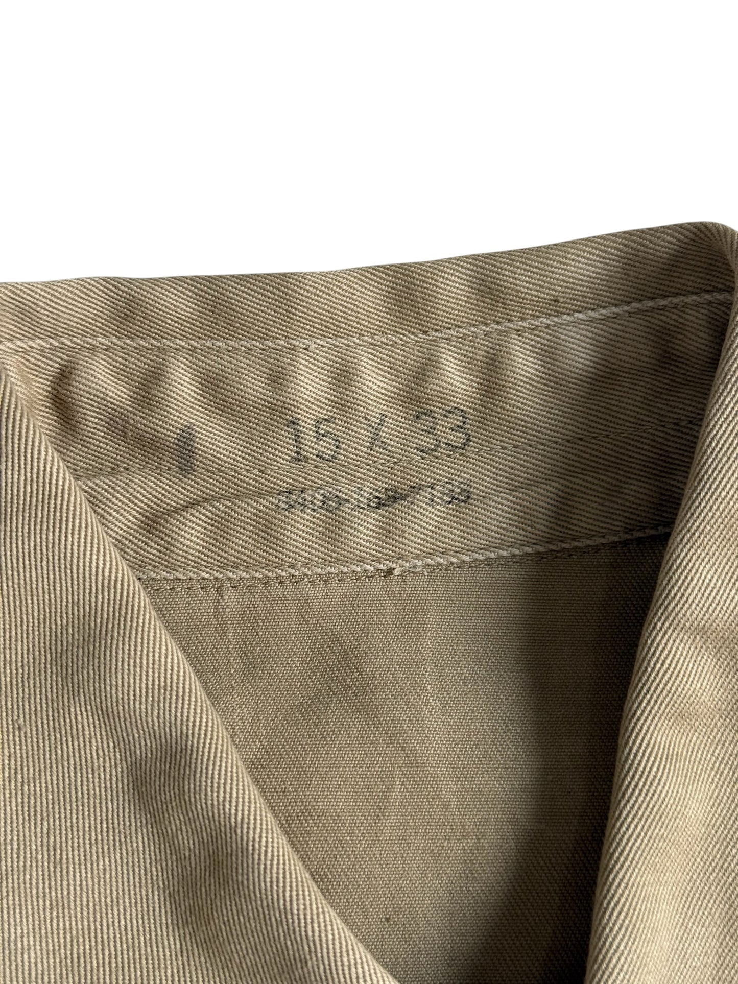Vintage 1962 US Army Khaki Twill Uniform Shirt 11th Air Assault Division PFC Patch