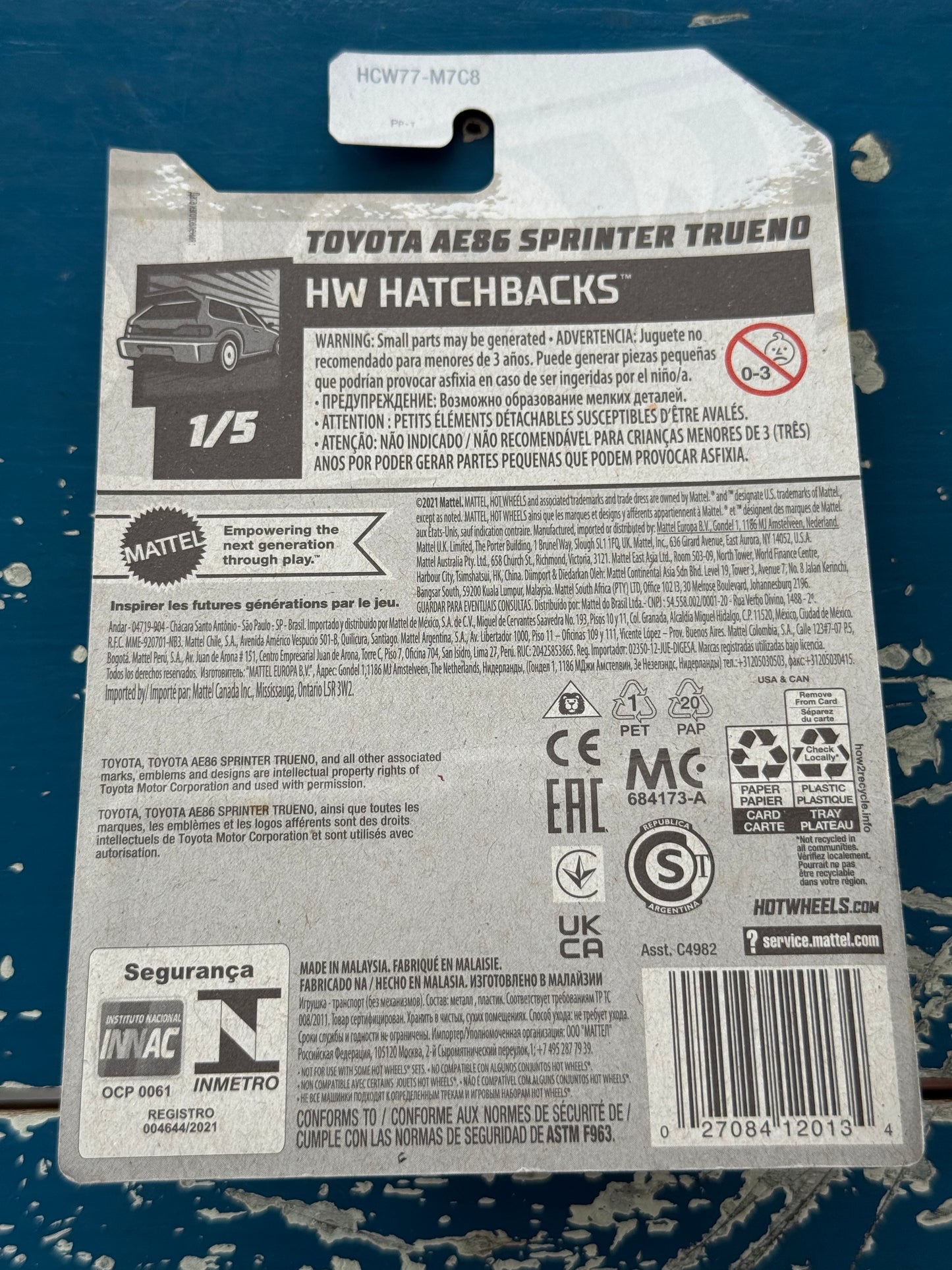 Hot Wheels Toyota AE86 Sprinter Trueno
