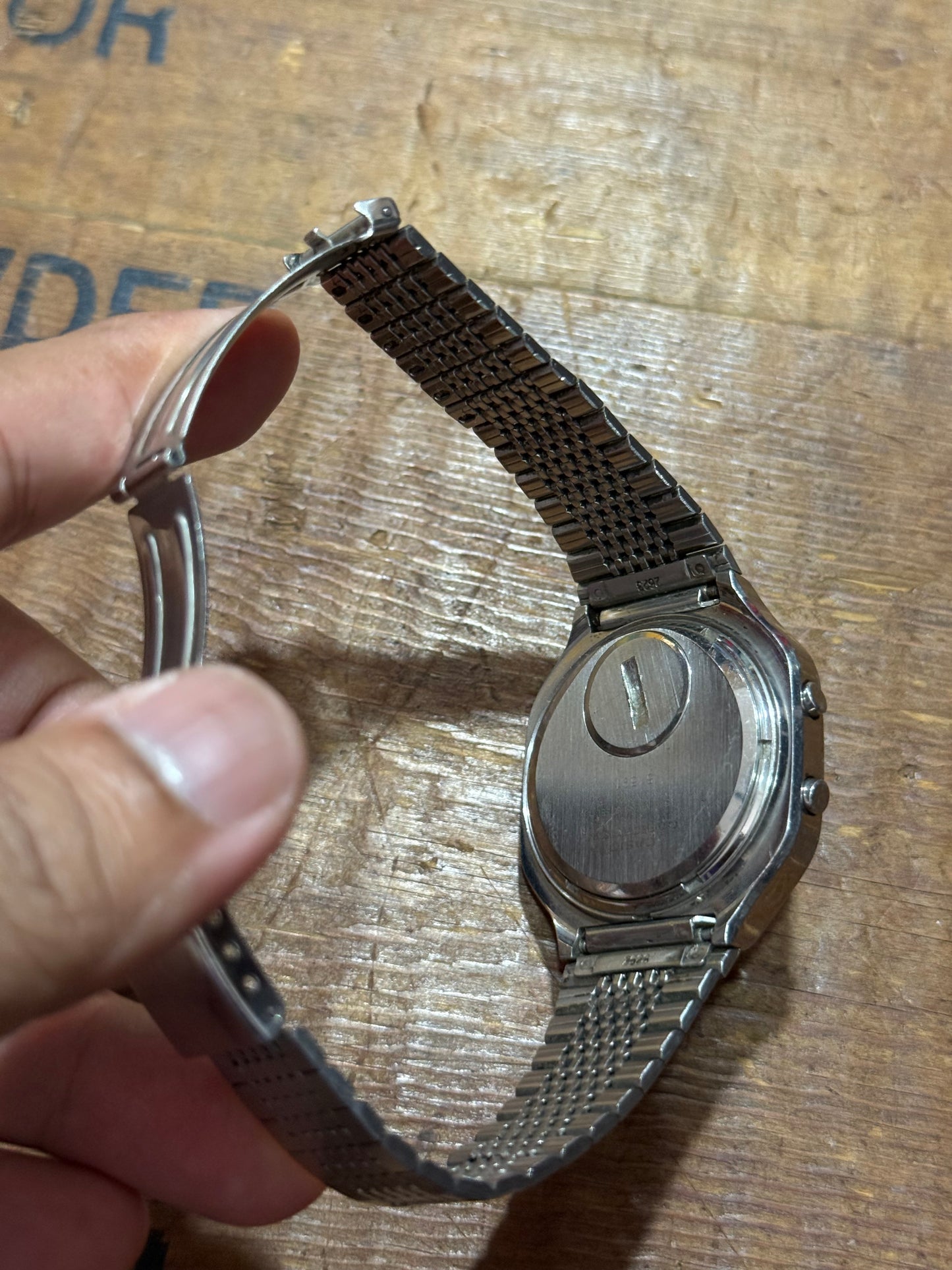 Vintage Casio Casiotron S-14 Japan Watch Junk Not Working For Parts