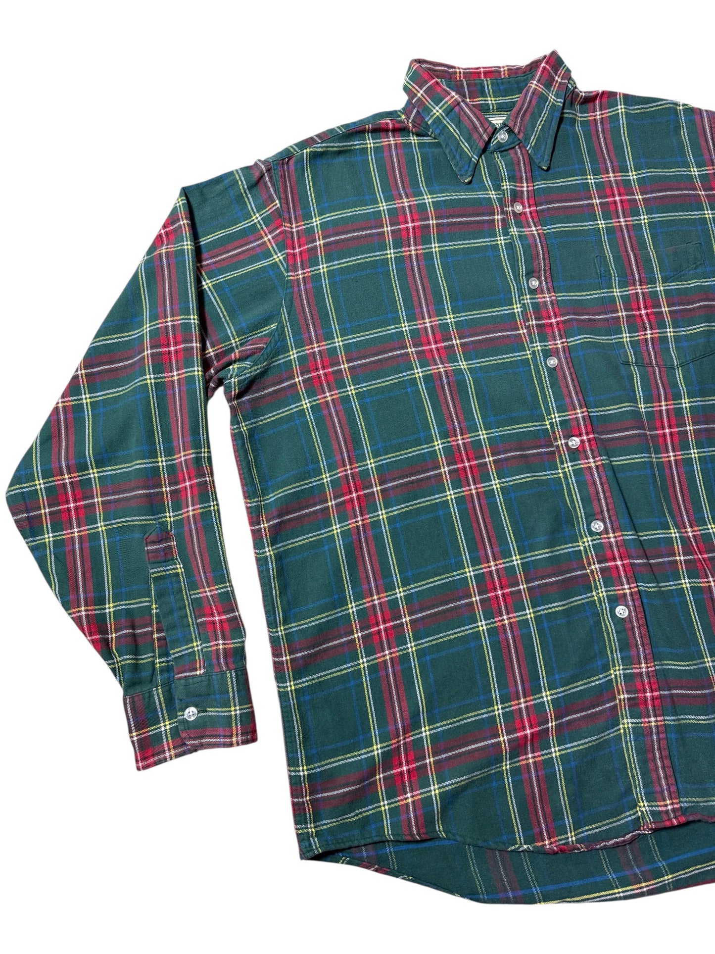 Vintage 1980s-90s LL Bean Plaid Flannel Shirt Made in USA