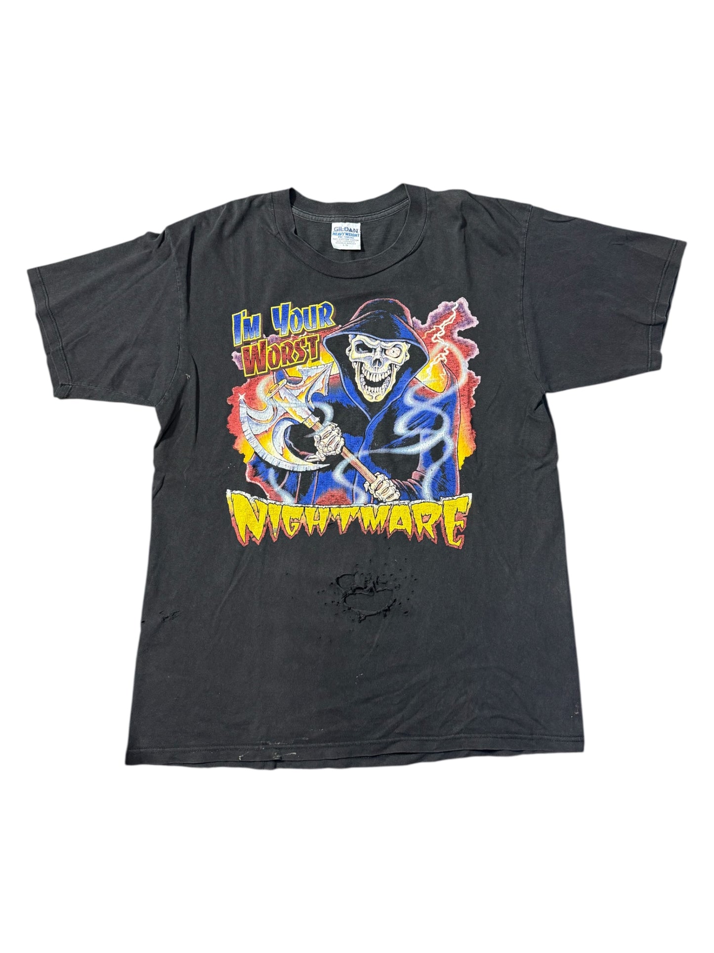 Vintage “I’m Your Worst Nightmare” Grim Reaper Graphic T-Shirt