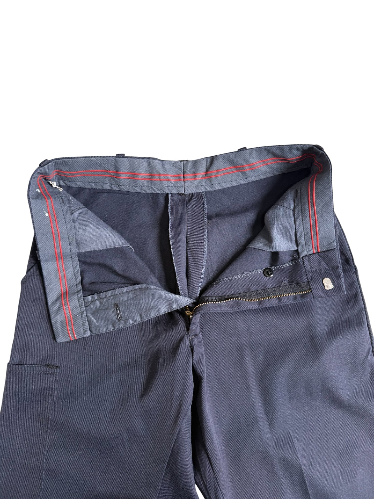 Vintage USA Made Navy Work Pants Scovill Zip Carpenter Utility Trousers