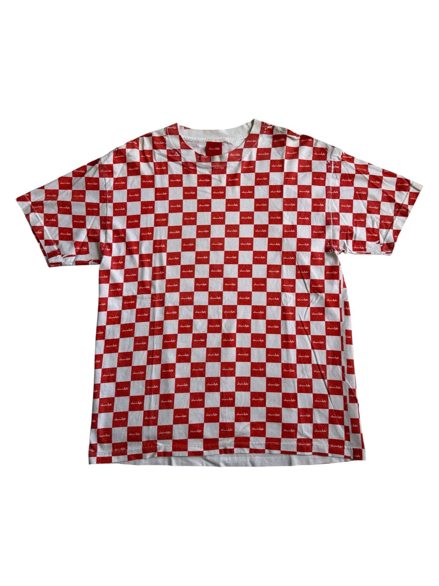 Chocolate Skateboard Checkered Print Tshirt