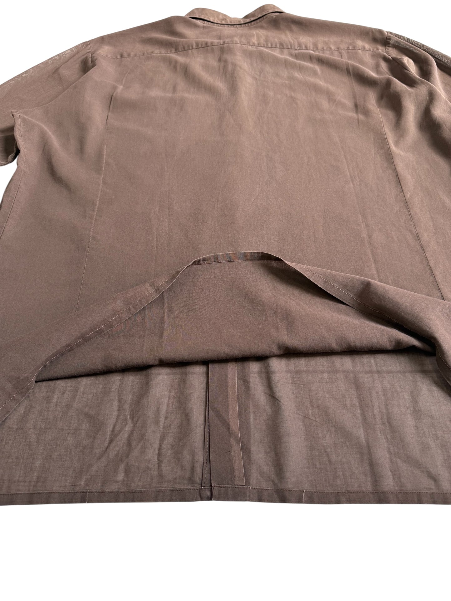 Vintage 1960s Pierre Cardin Paris Brown Cotton Dress Shirt French Designer