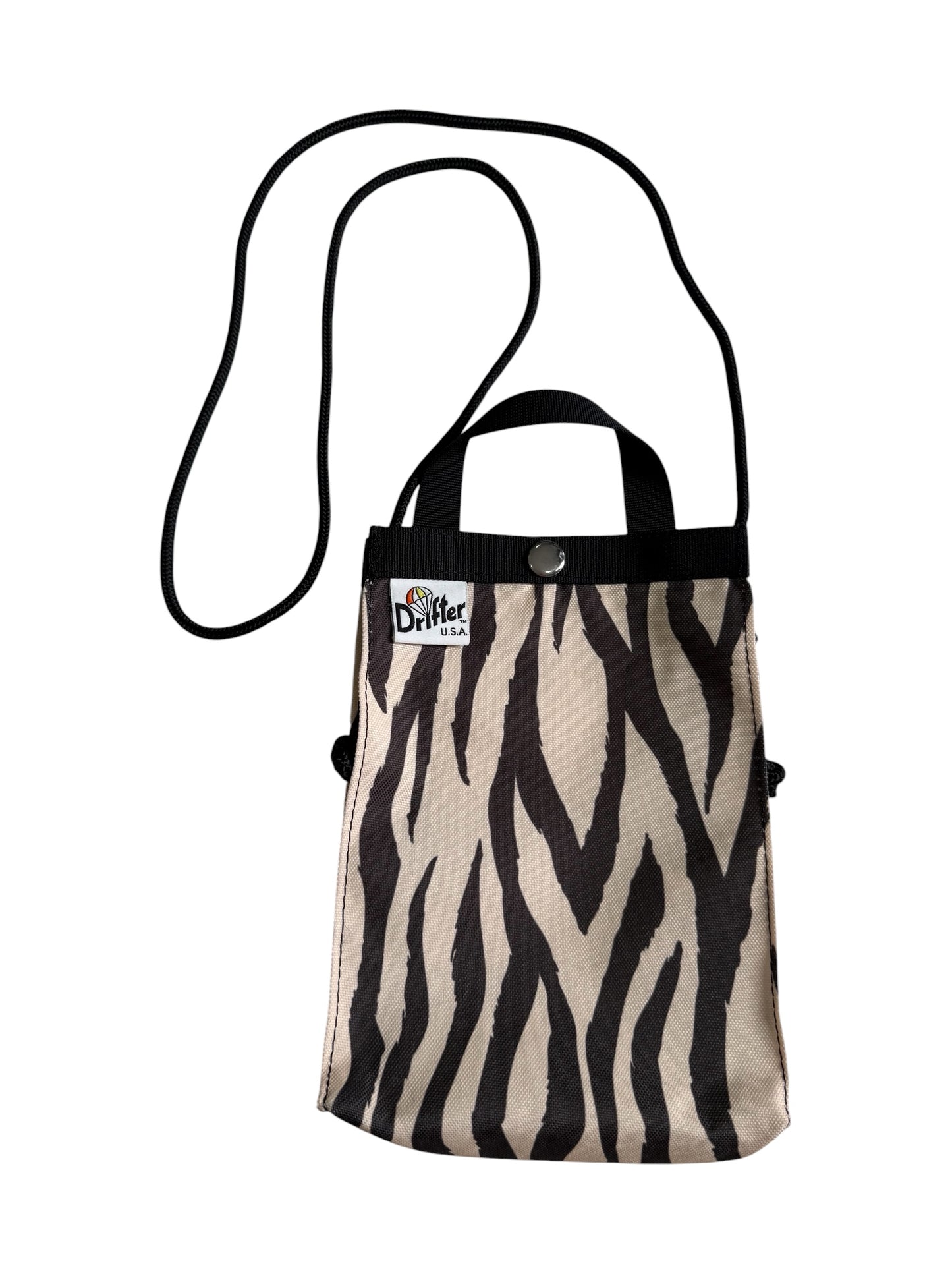 Drifter U.S.A Zebra Pattern Mini Shoulder Pouch Crossbody Bag