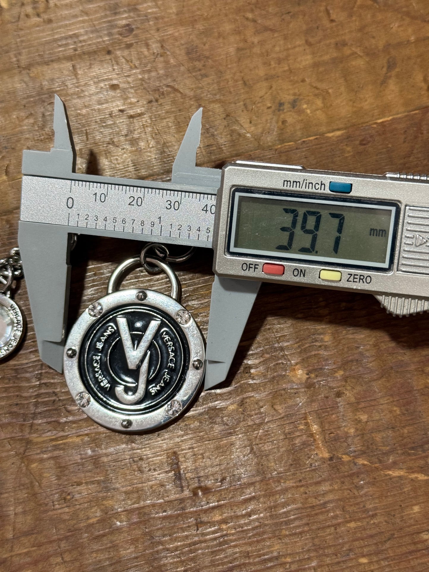 Vintage Versace Jeans VJ Logo Keychain
