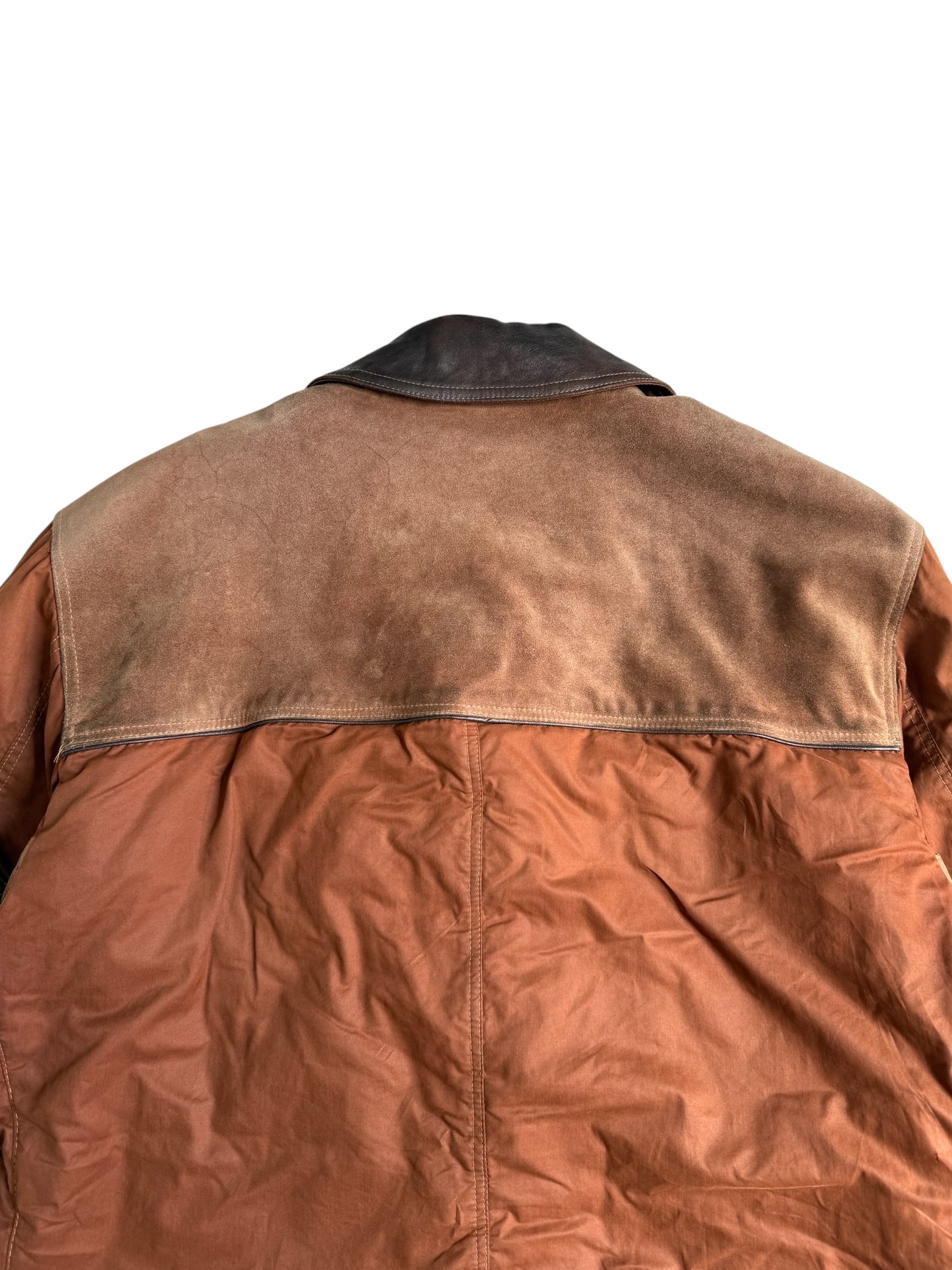 Vintage 1980s Cinquanta Leather Trim Hunting Jacket Made in Italy