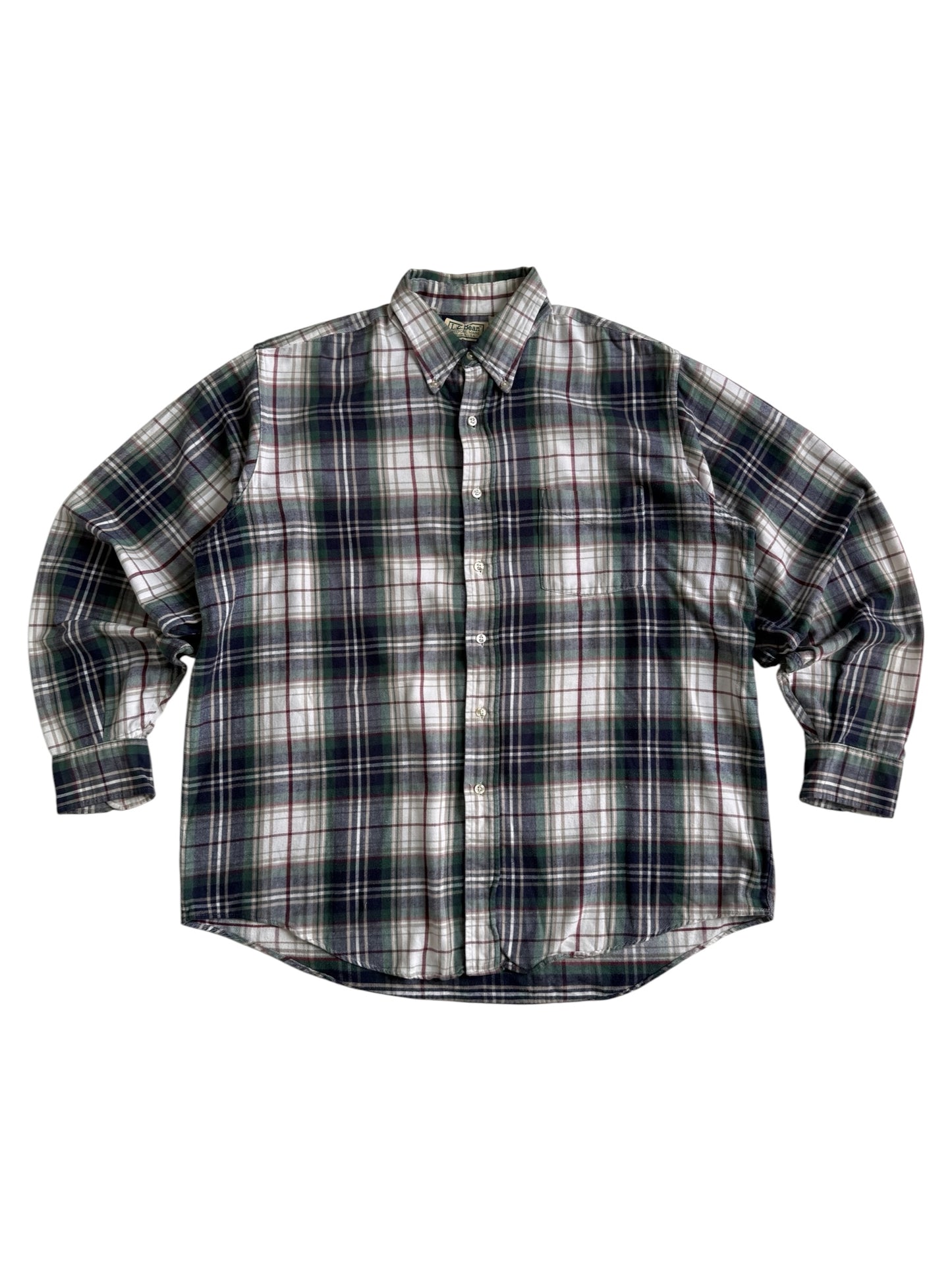 Vintage LL Bean Made in USA Plaid Flannel Shirt