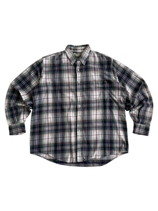 Vintage LL Bean Made in USA Plaid Flannel Shirt