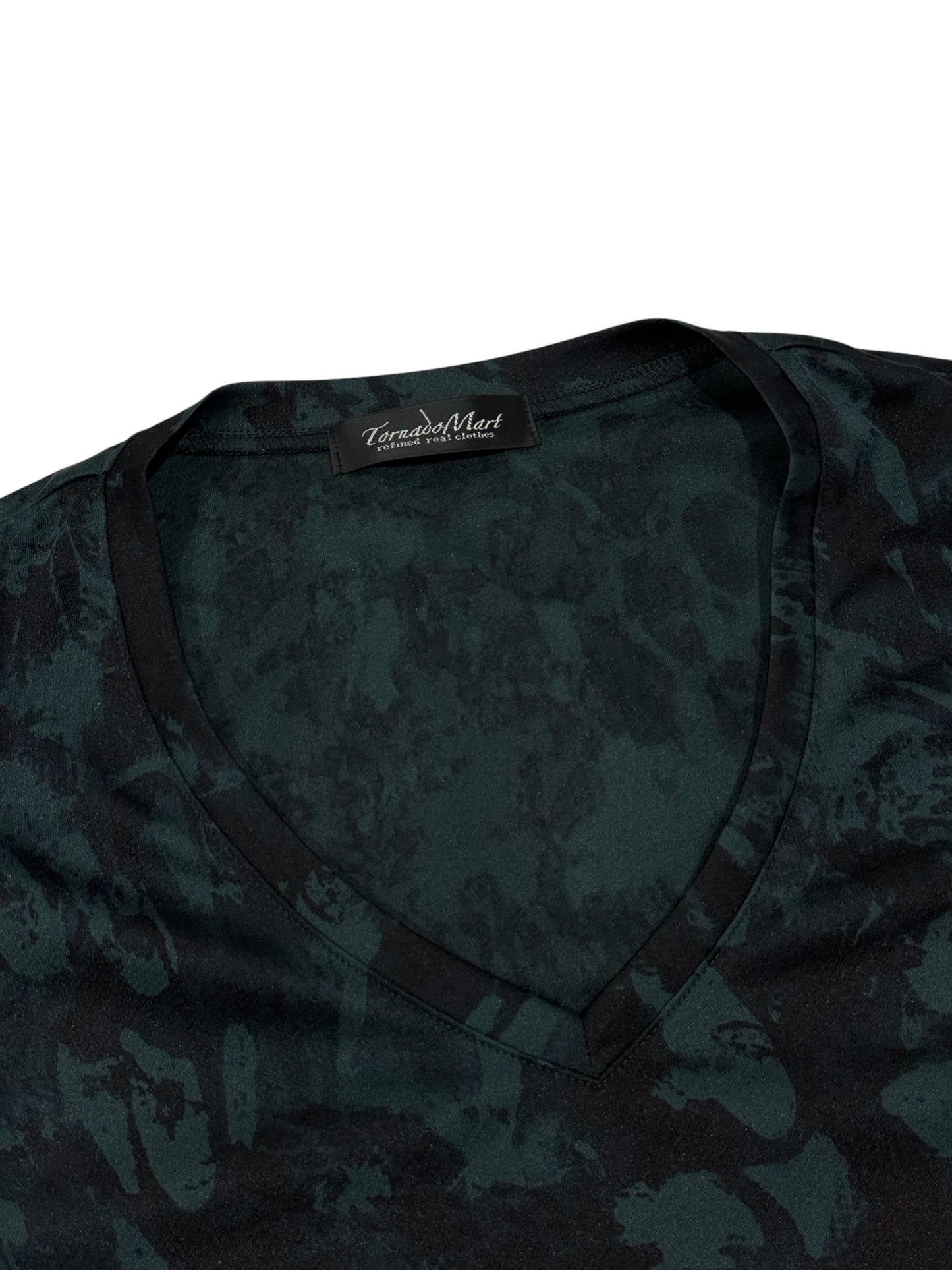 Tornado Mart Shadow Bloom V-Neck Tee Made in Japan