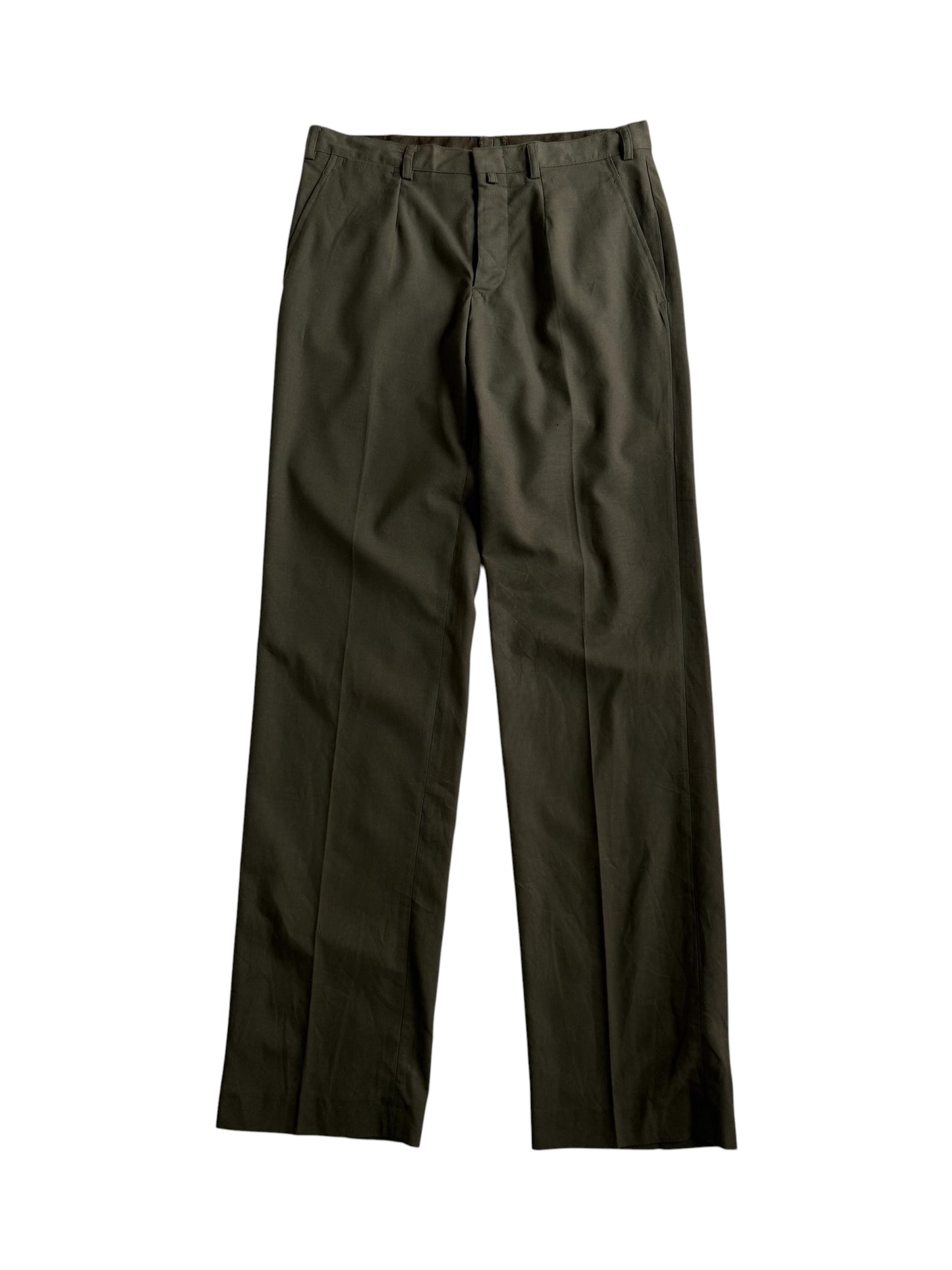 Vintage 80s-90s Yugoslav Army Olive Green Military Field Trousers