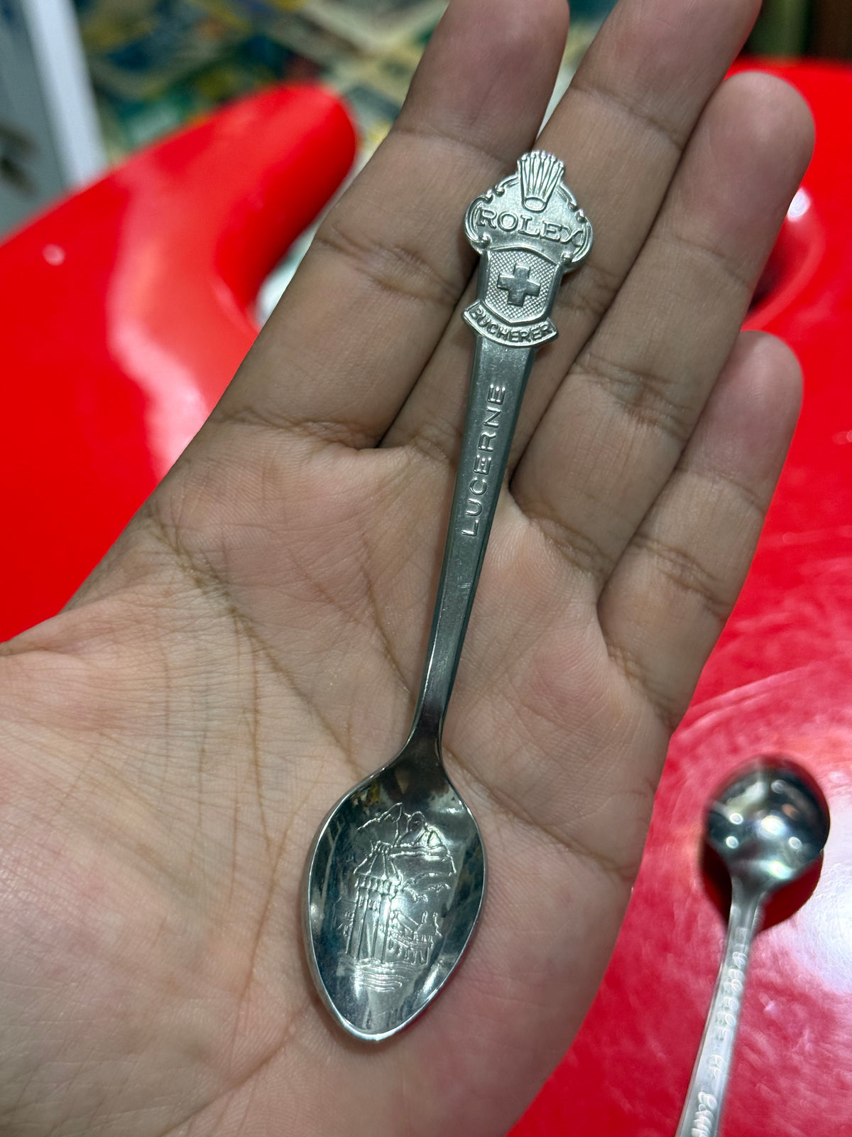 Vintage Rolex Bucherer Lucerne Switzerland Souvenir Spoon Lot of 3