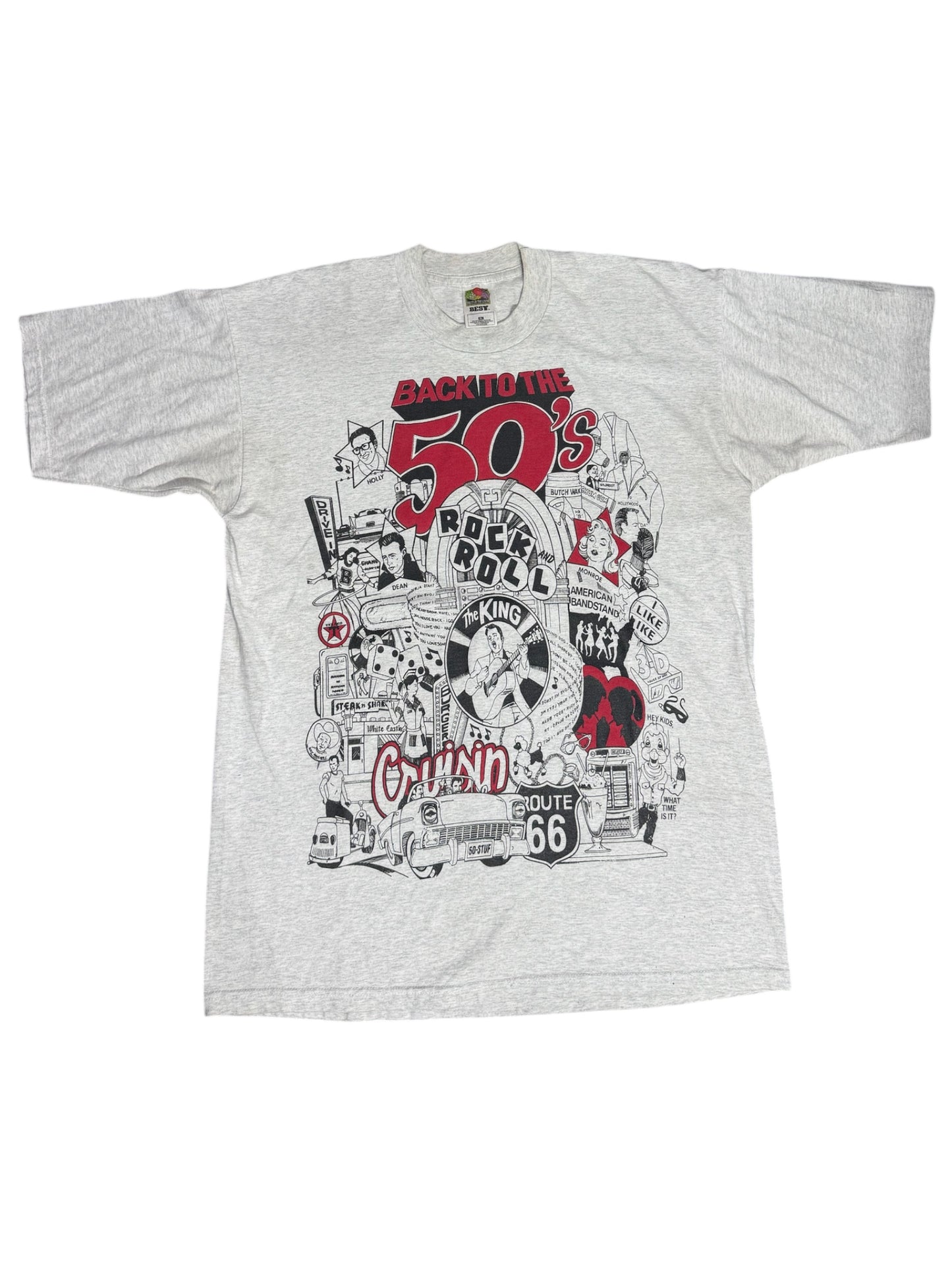 Vintage Back to the 50s Rock n Roll Graphic Tshirt 1990s