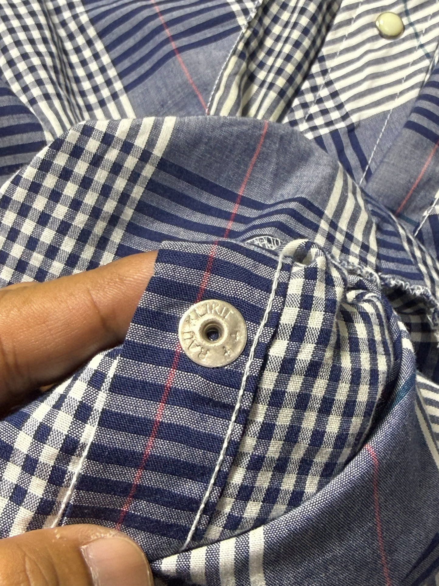Vintage 1970s-80s Wrangler Plaid Western Shirt