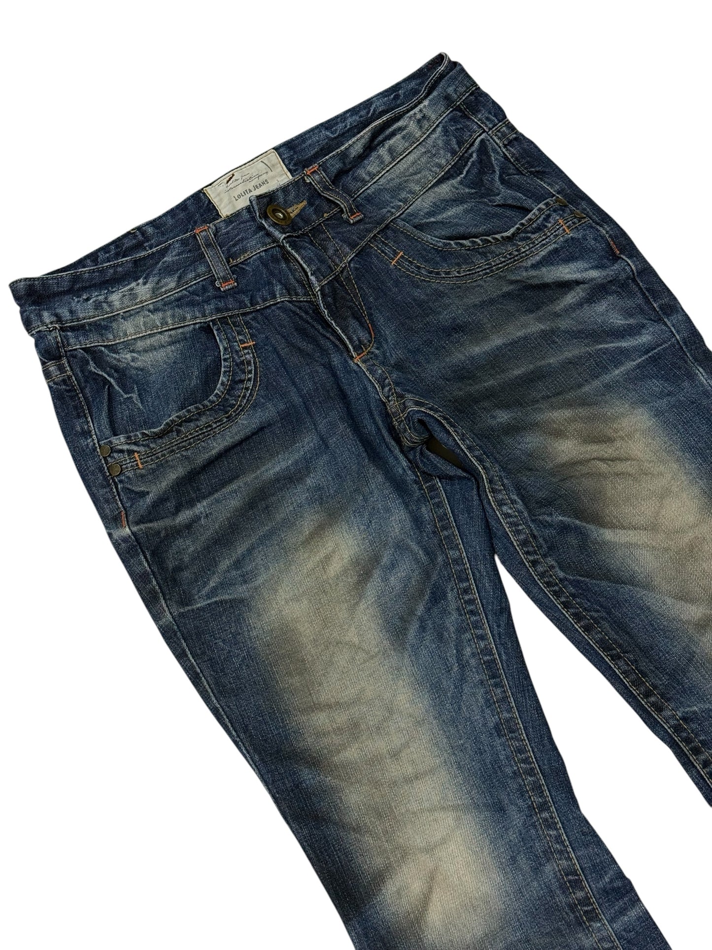 Vintage Y2K Lolita Goth Punk Flared Studded Jeans