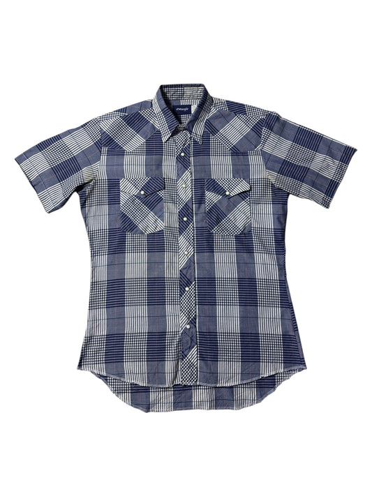 Vintage 1970s-80s Wrangler Plaid Western Shirt