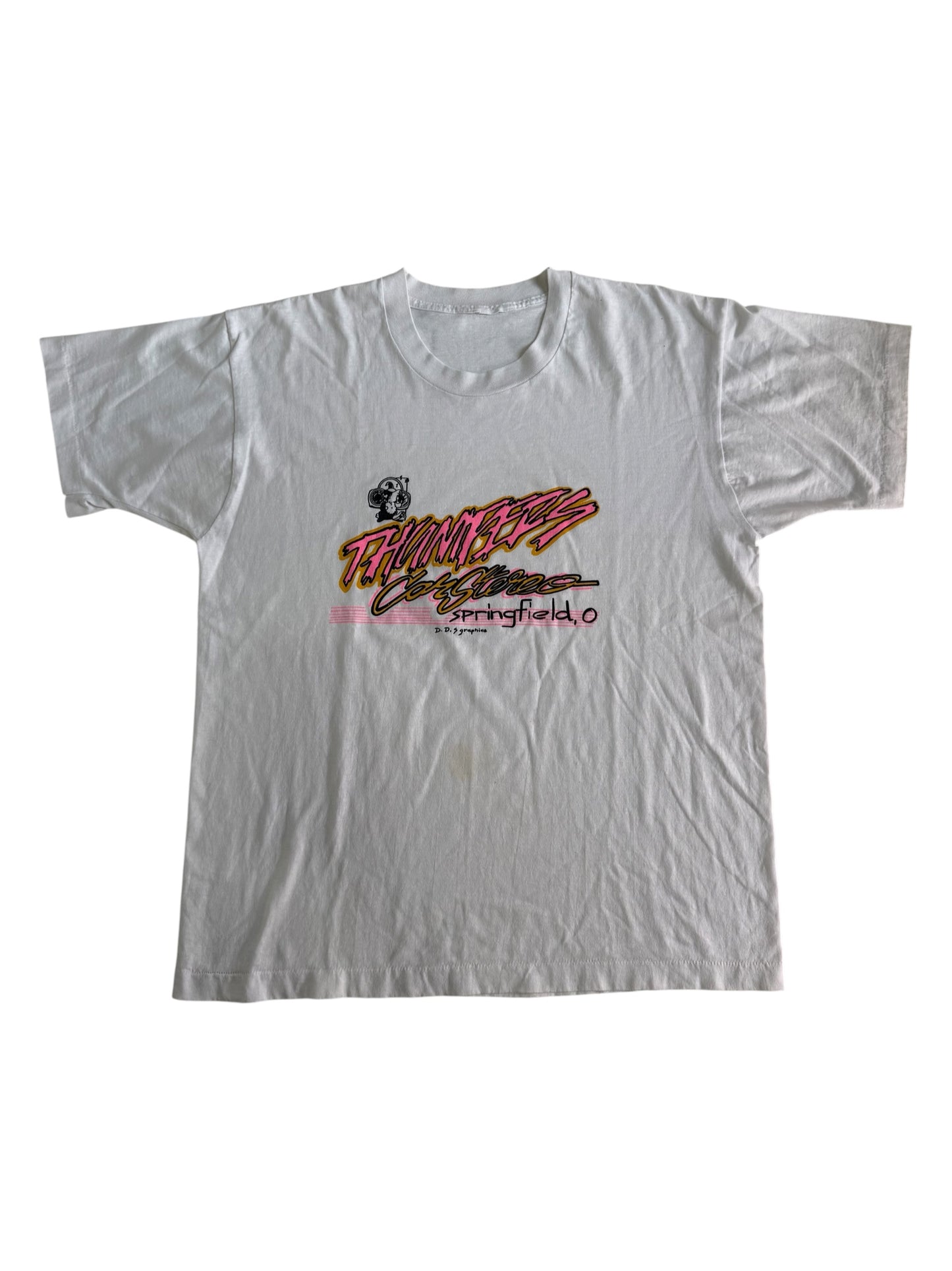 Vintage Thunders Car Stereo Springfield Ohio Promotional Tshirt