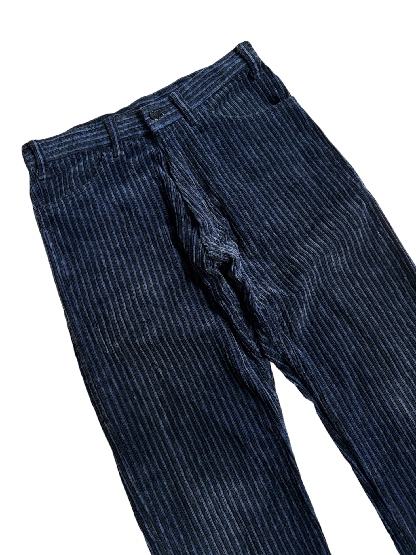 BEAMS Blue Stripe Corduroy Pants