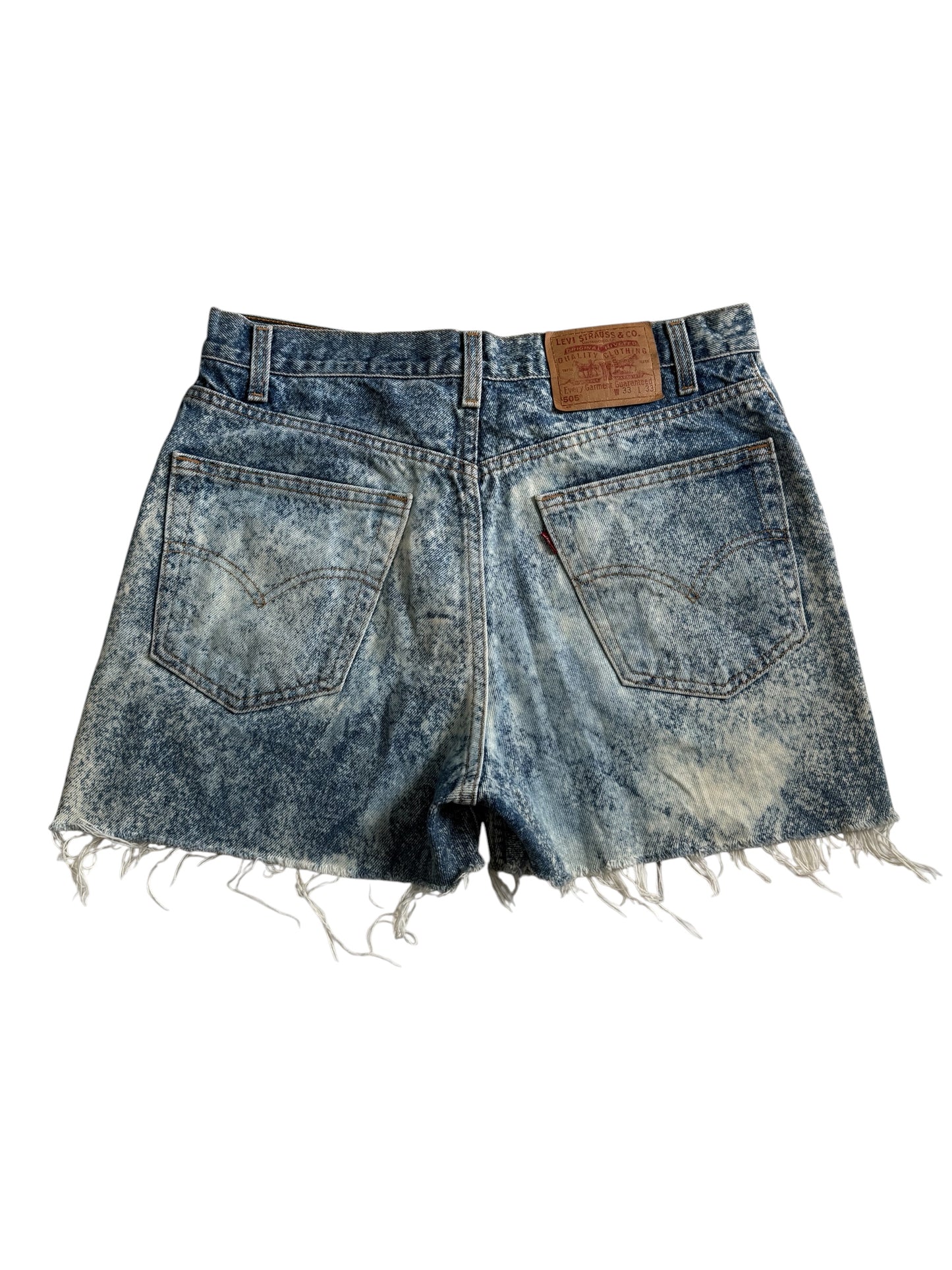Vintage Levis 505 Acid Wash Cut Off Denim Jeans