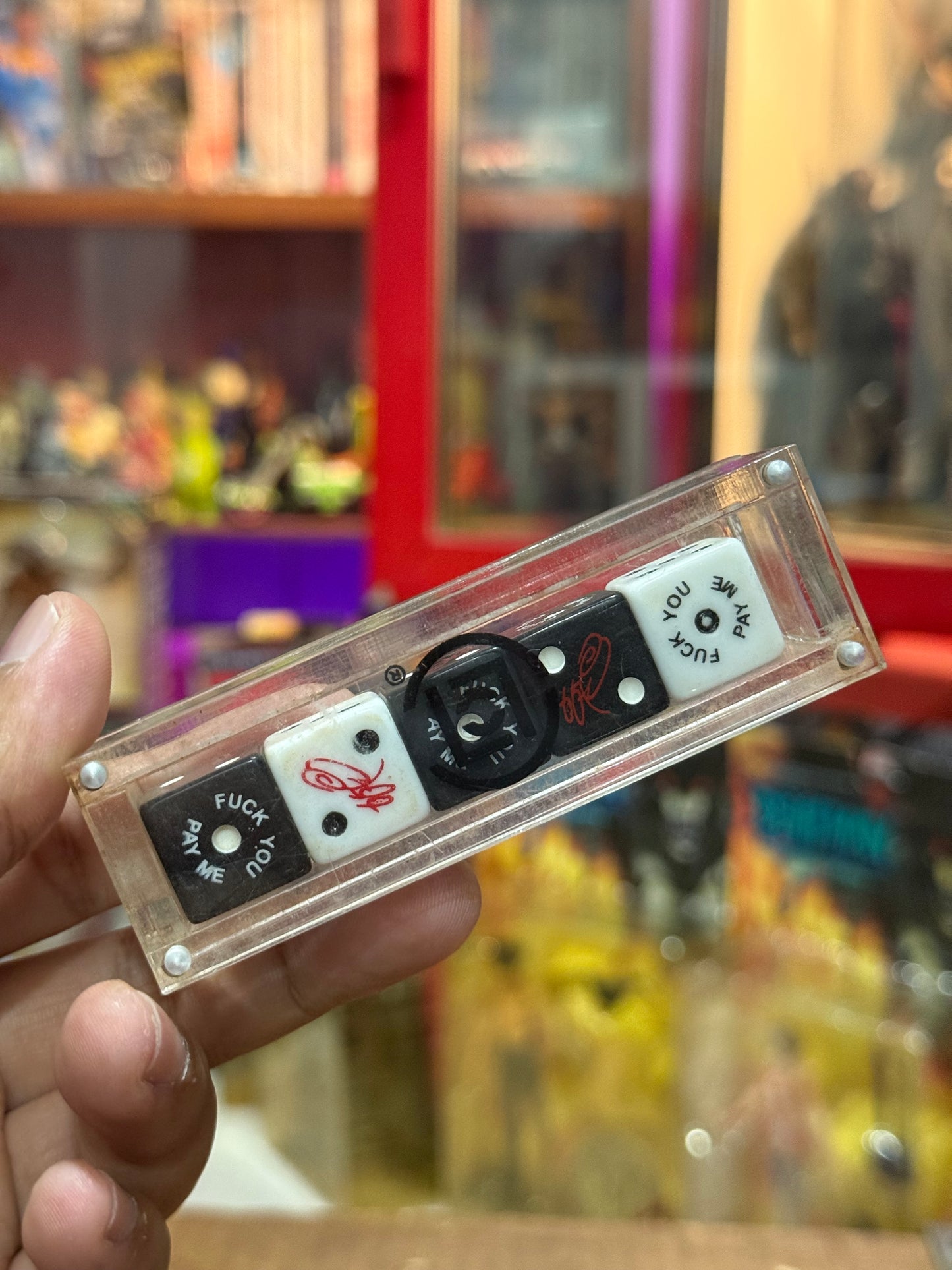 Clot Supreme Dice Desk Toy “Fuck You Pay Me” Acrylic Case