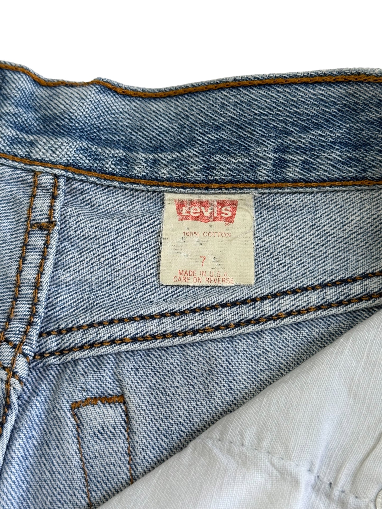 Vintage Levis 501 Cut Off Denim Jeans Made In Usa