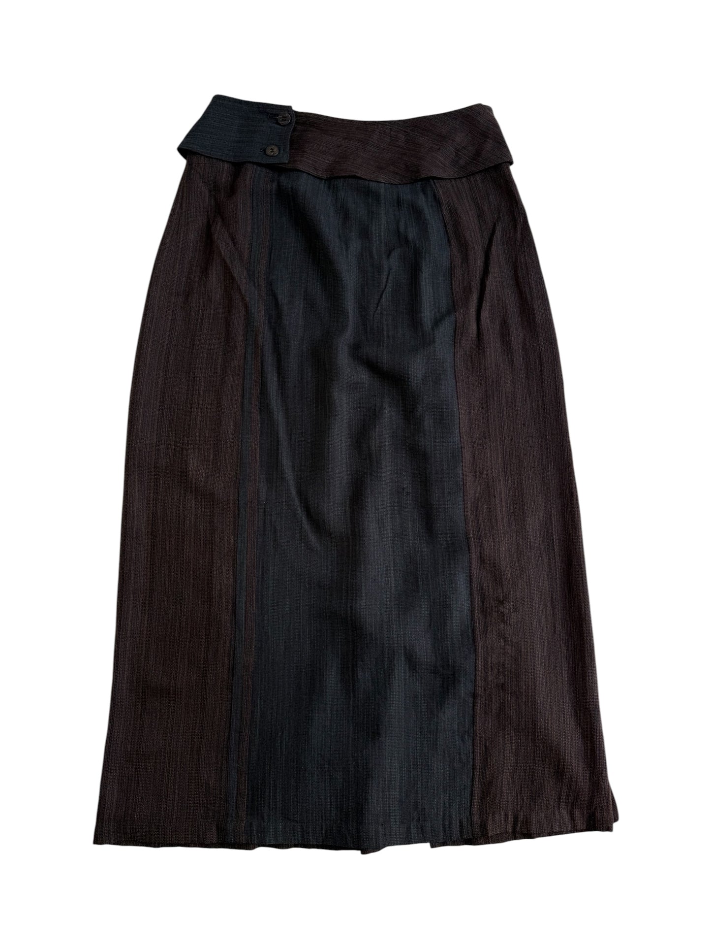 Jurgen Lehl Silk Cotton Panel Skirt Japanese Designer