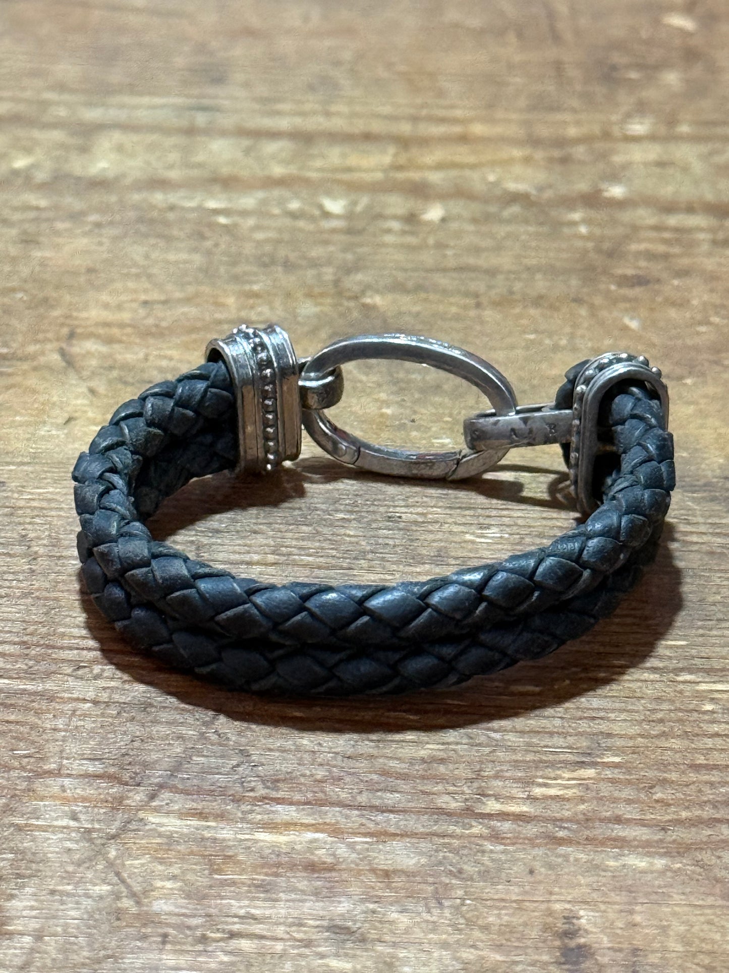 Thomas Sabo Braided Leather Bracelet Black Silver Clasp