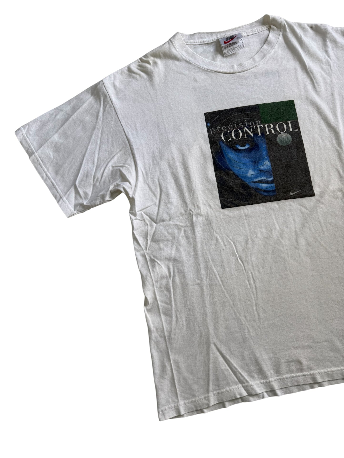 Vintage 90s Nike Tiger Woods Precision Control Tshirt Made In Usa