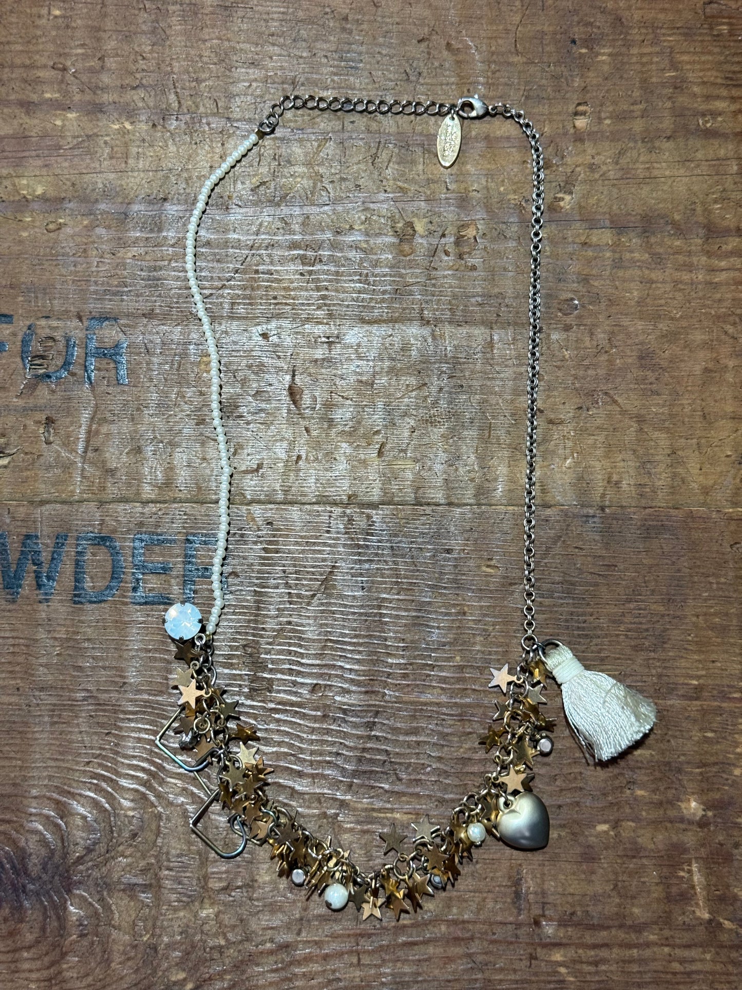 Vintage Sunao Kuwahara Asymmetrical Charm Necklace