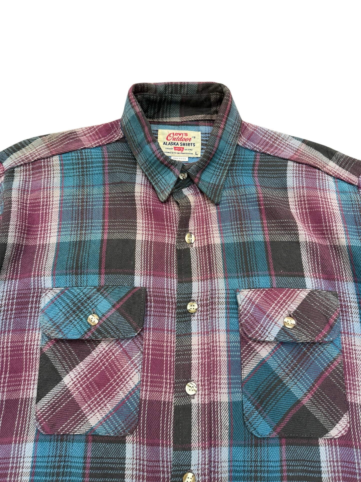 Vintage Levis Outdoor Alaska Flannel Shirt Made in USA
