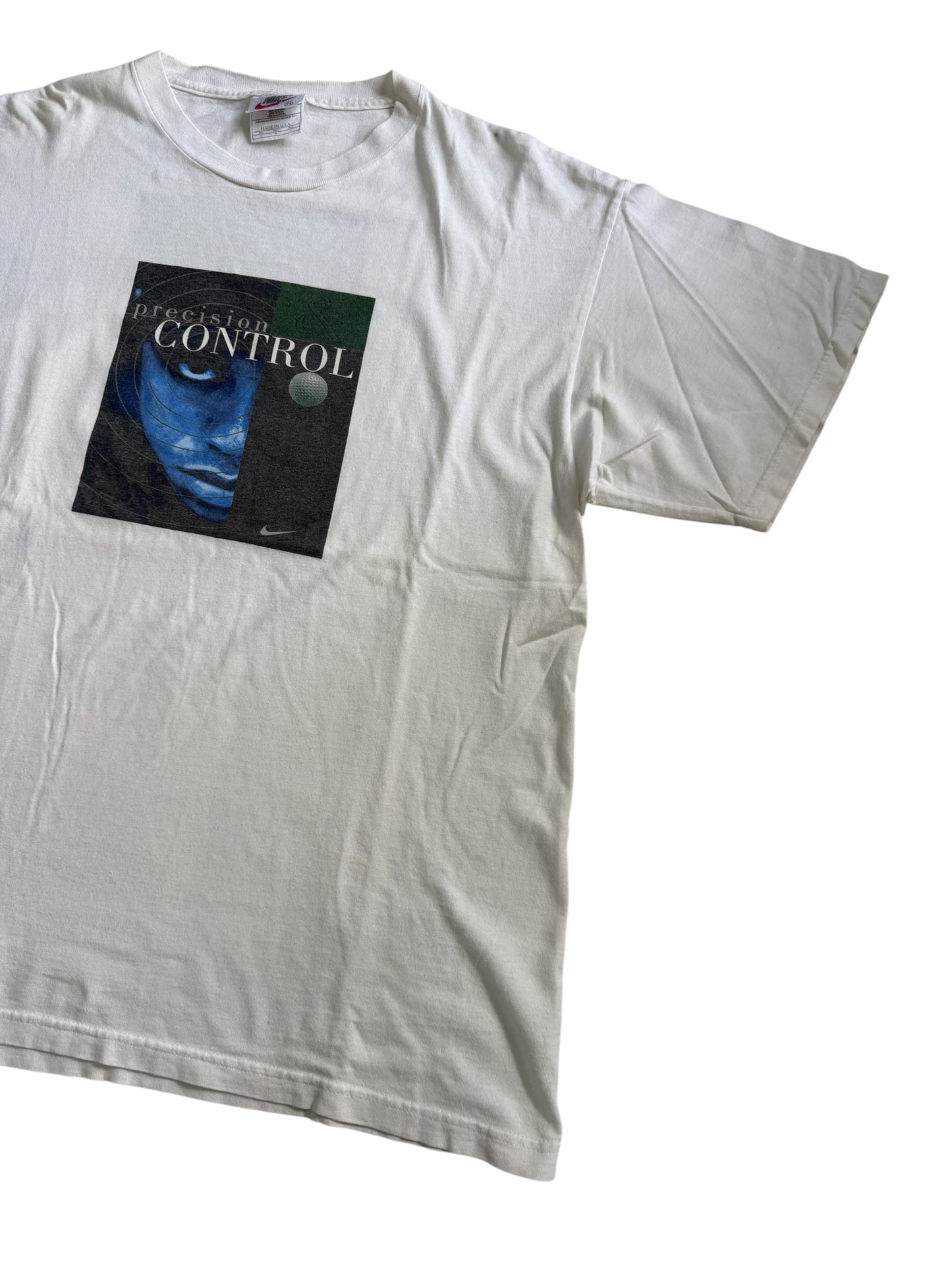 Vintage 90s Nike Tiger Woods Precision Control Tshirt Made In Usa