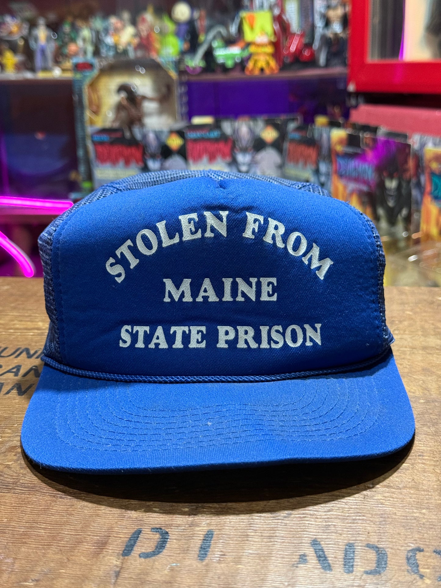 Vintage STOLEN FROM MAINE STATE PRISON Trucker Cap