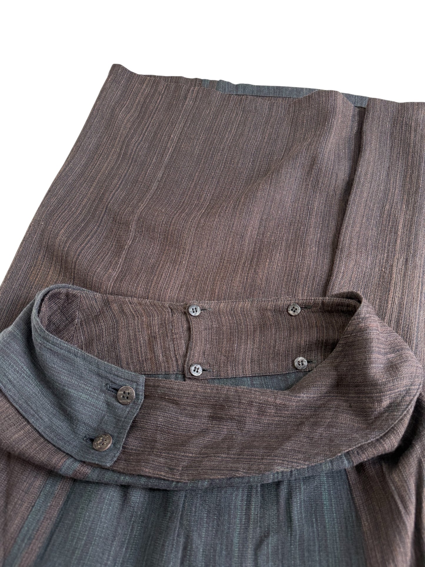 Jurgen Lehl Silk Cotton Panel Skirt Japanese Designer