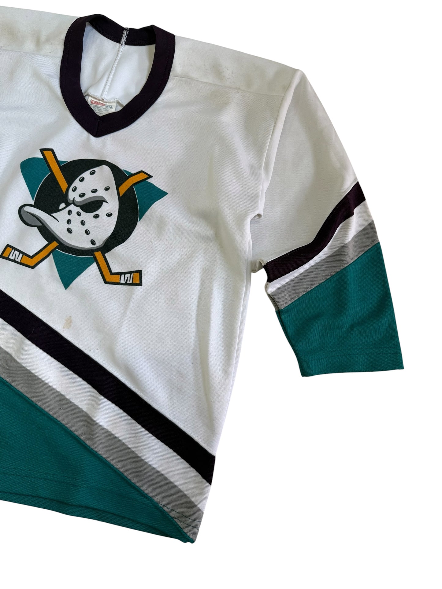 Vintage CCM Anaheim Mighty Ducks Kids Hockey Jersey
