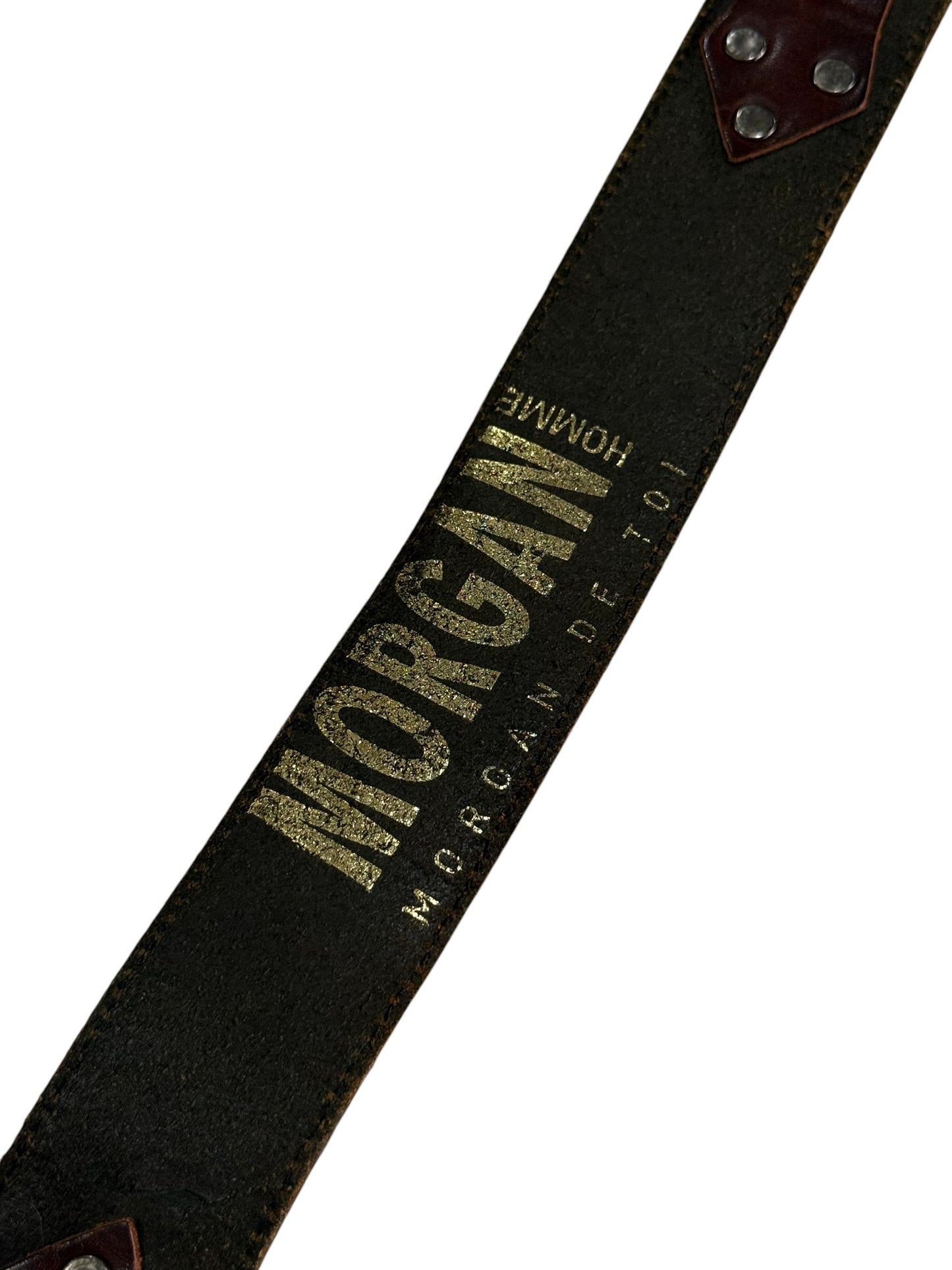 Vintage Morgan Homme Distressed Leather Belt