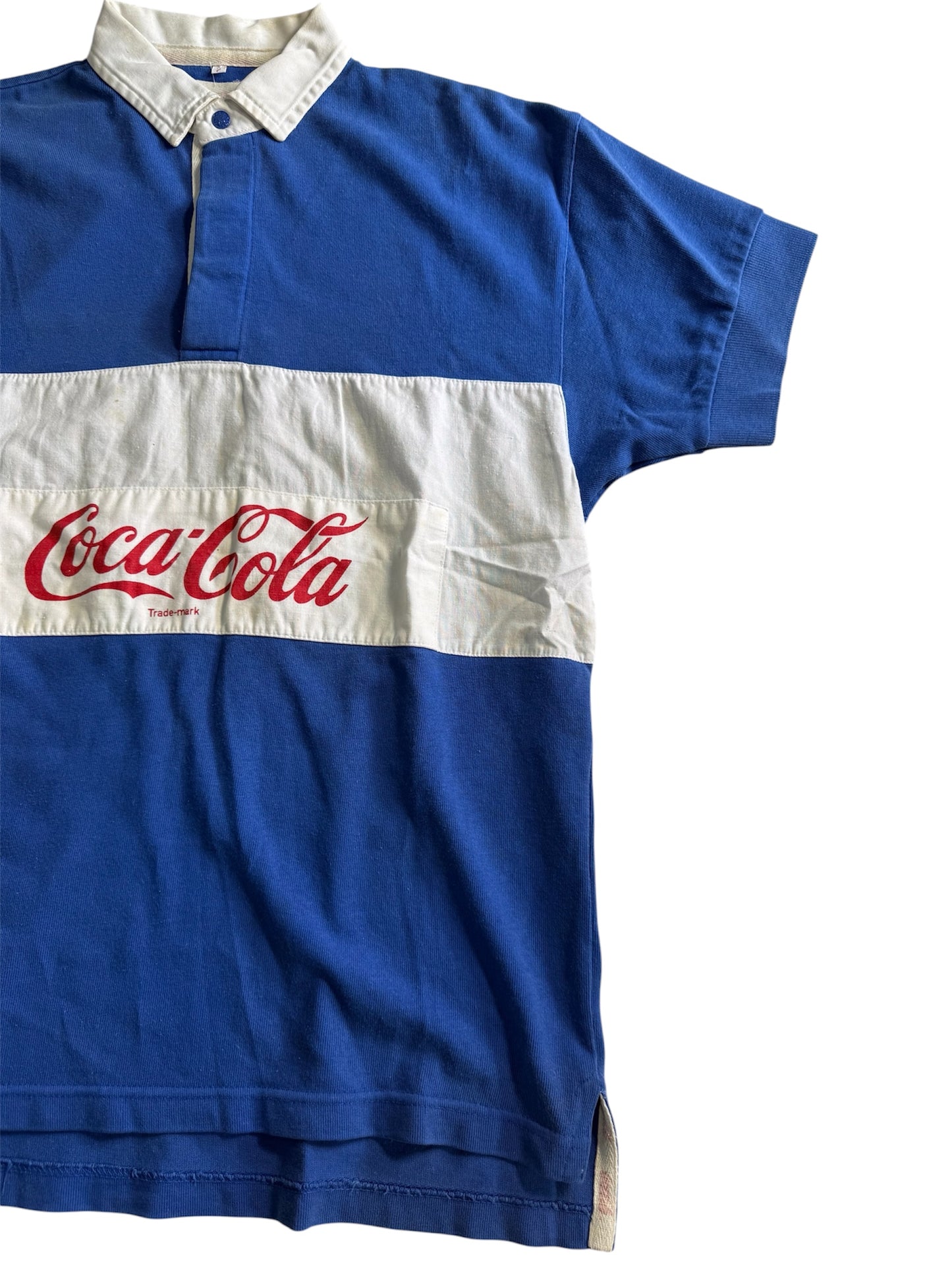 Vintage Coca-Cola Rugby Shirt Licensed Promo Coke Polo Shirt