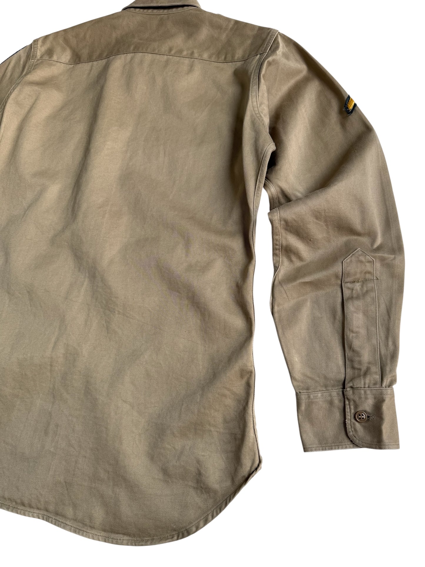 Vintage 1962 US Army Khaki Twill Uniform Shirt 11th Air Assault Division PFC Patch