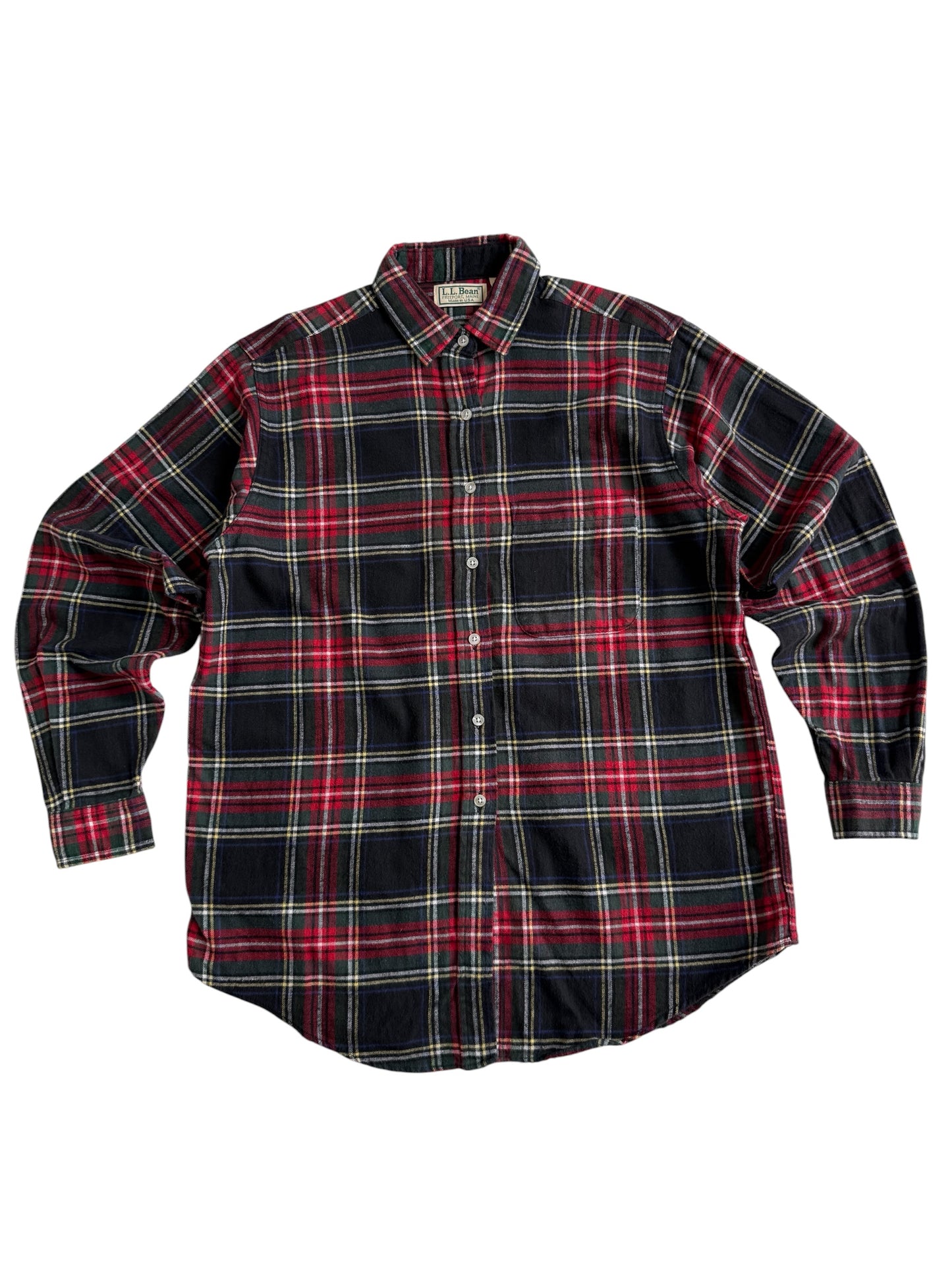 Vintage LL Bean Made in USA Plaid Flannel Shirt