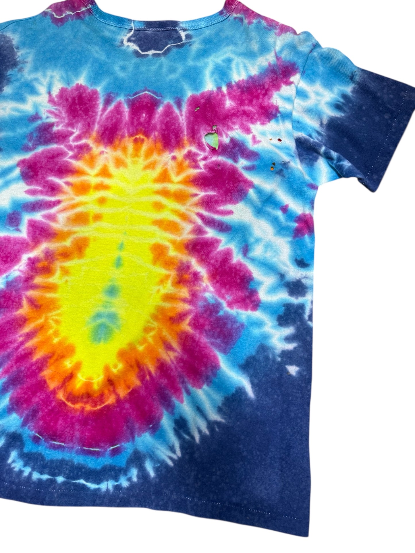 Vintage 1990s Tie Dye Peace Symbol Tshirt Psychedelic Hippie