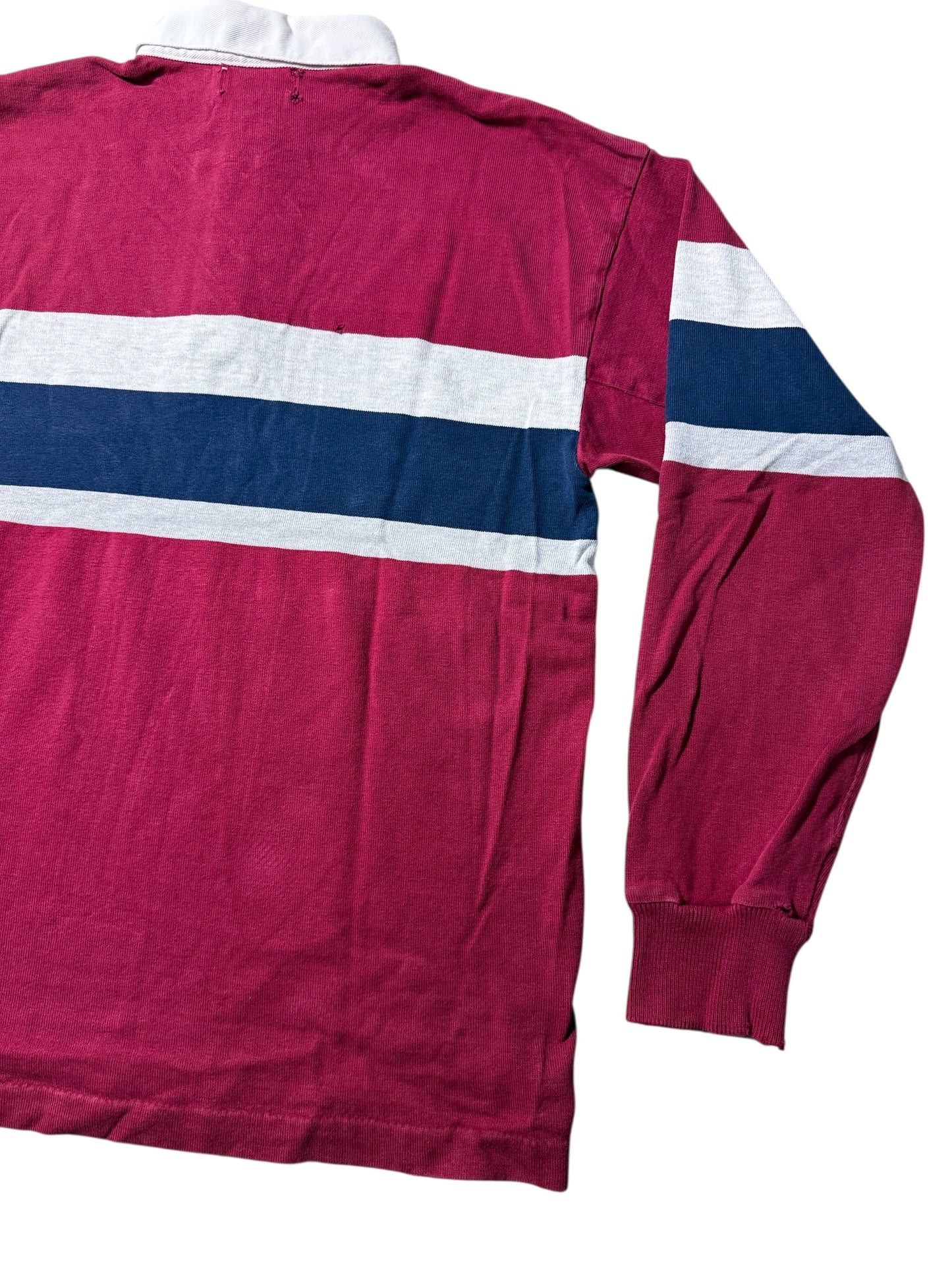 Vintage LL Bean USA Rugby Shirt Long Sleeve Stripe Made in USA