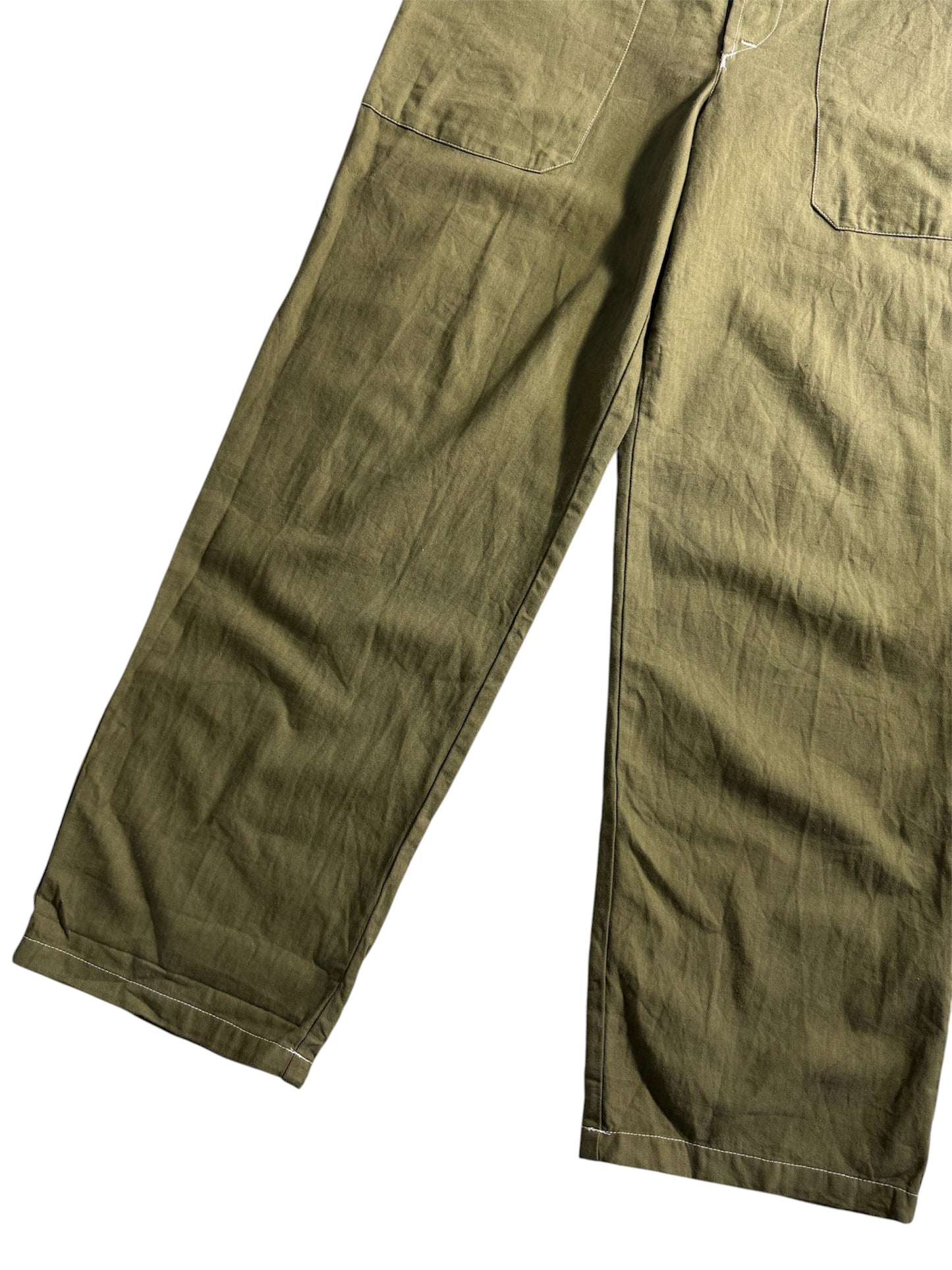 Vintage 1996 Czech HBT Workwear Pants Olive Military Utility Praha