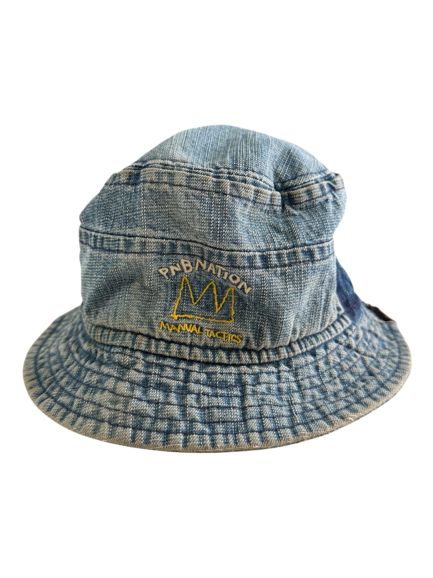 Vintage 2000s PNB Nation Denim Bucket Hat Manual Tactics
