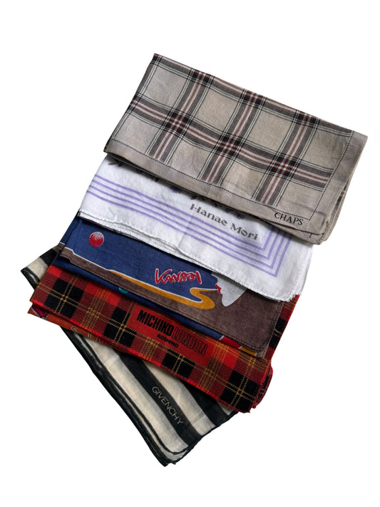 Vintage Handkerchiefs Chaps Hanae Mori Kansai Yamamoto Michiko London Givenchy