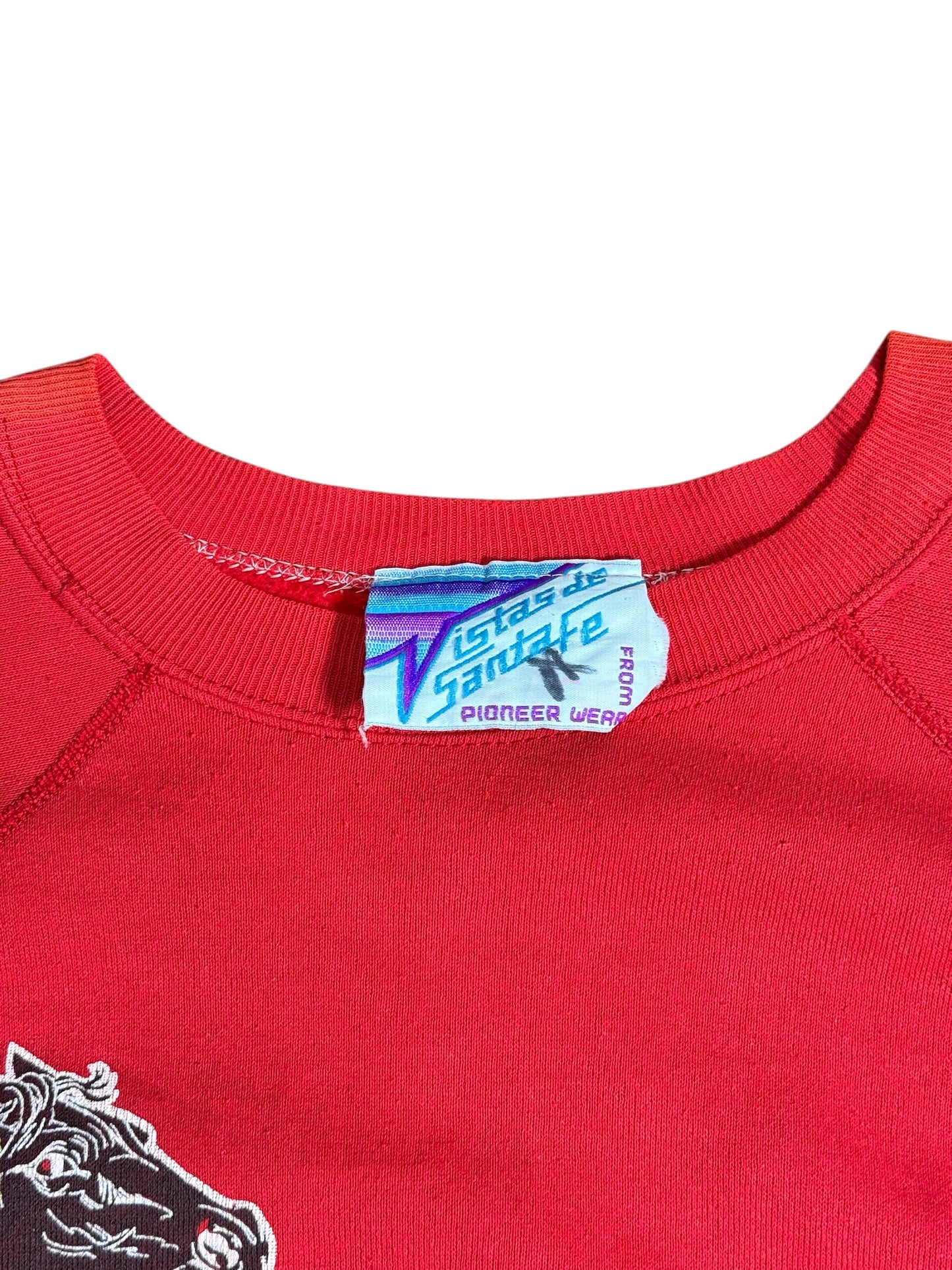 Vintage 1990s Pioneer Spirit USA Flag Graphic Sweatshirt