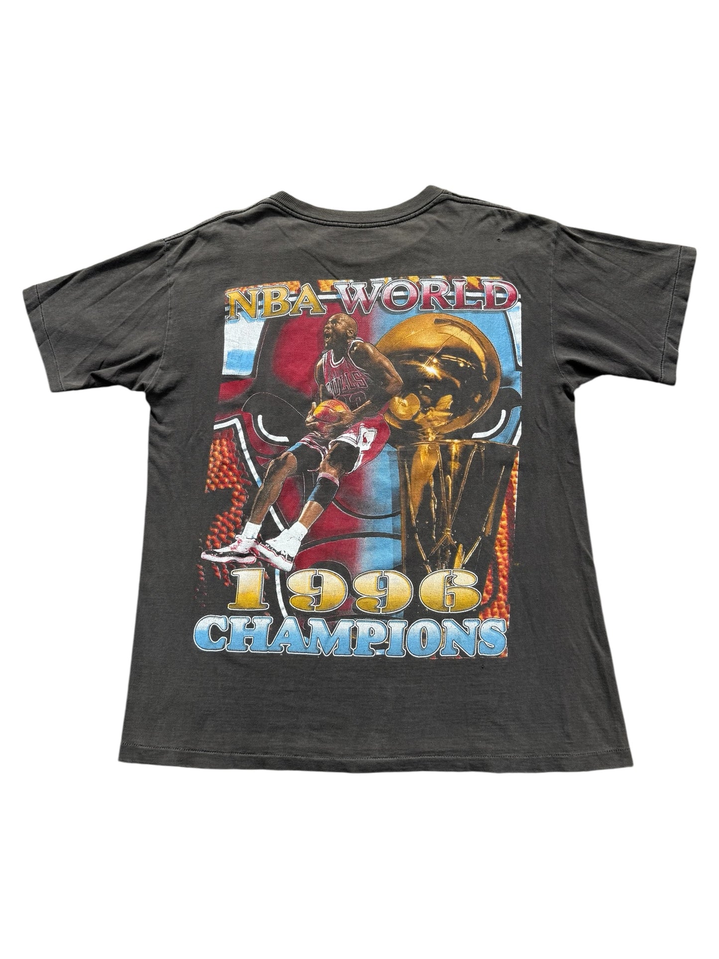Very Rare Vintage 90s Chicago Bulls 1996 Champions Tee Jordan Pippen Rodman