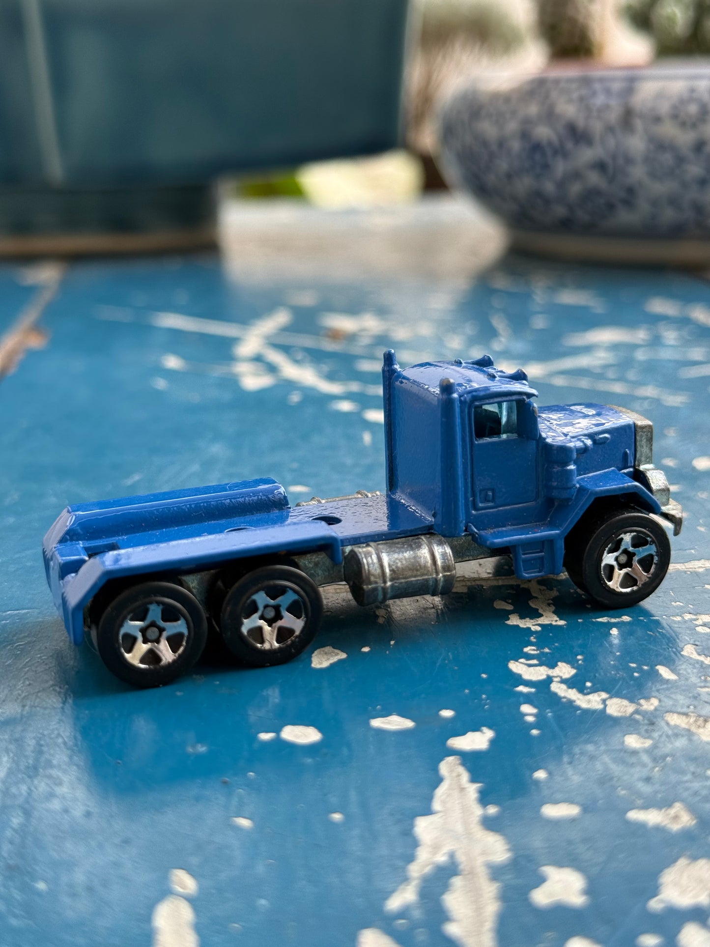 Vintage Hot Wheels 1979 Peterbilt Semi Truck Blue Diecast Malaysia