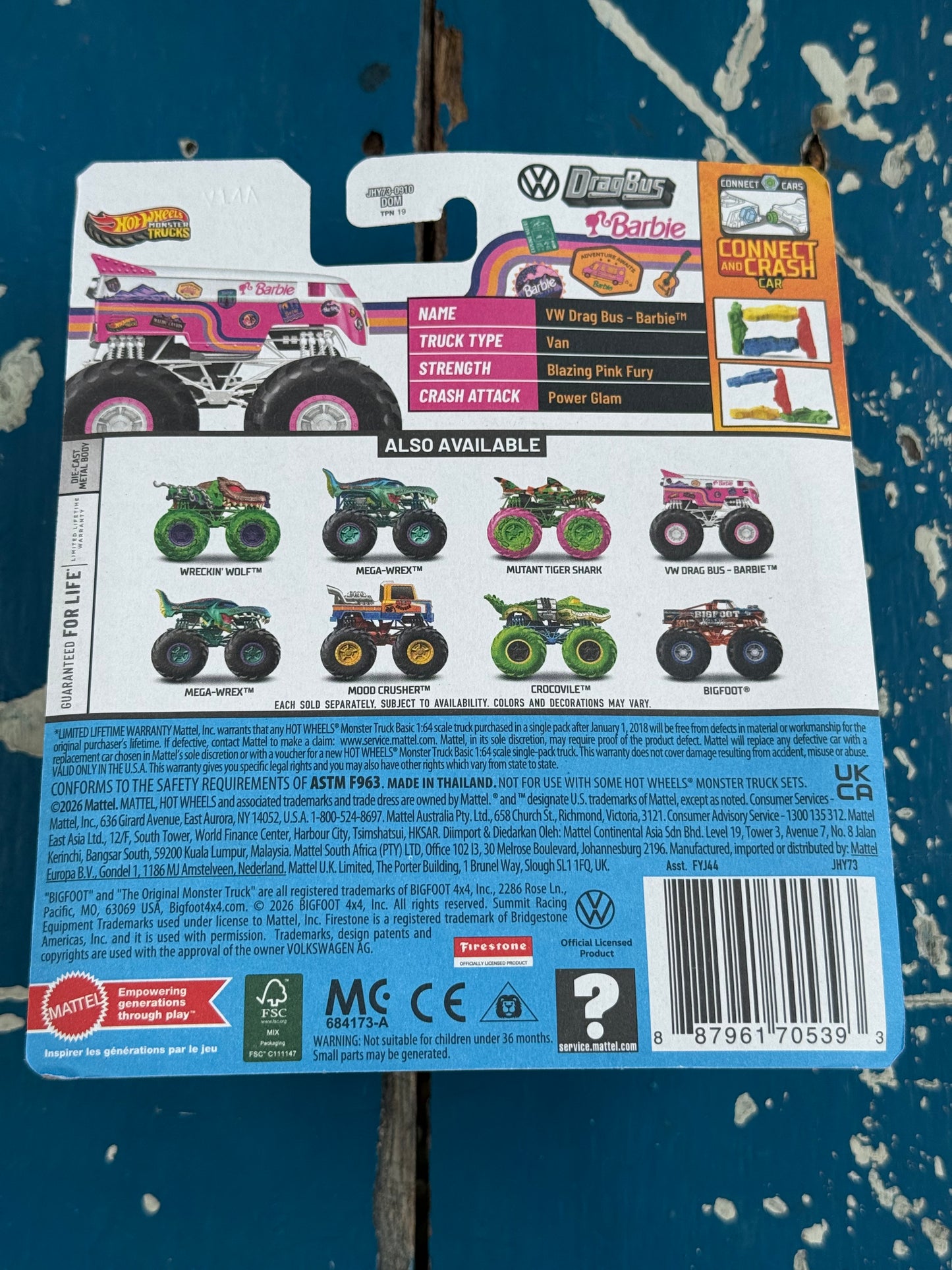 Hot Wheels Monster Trucks Volkswagen Drag Bus Barbie